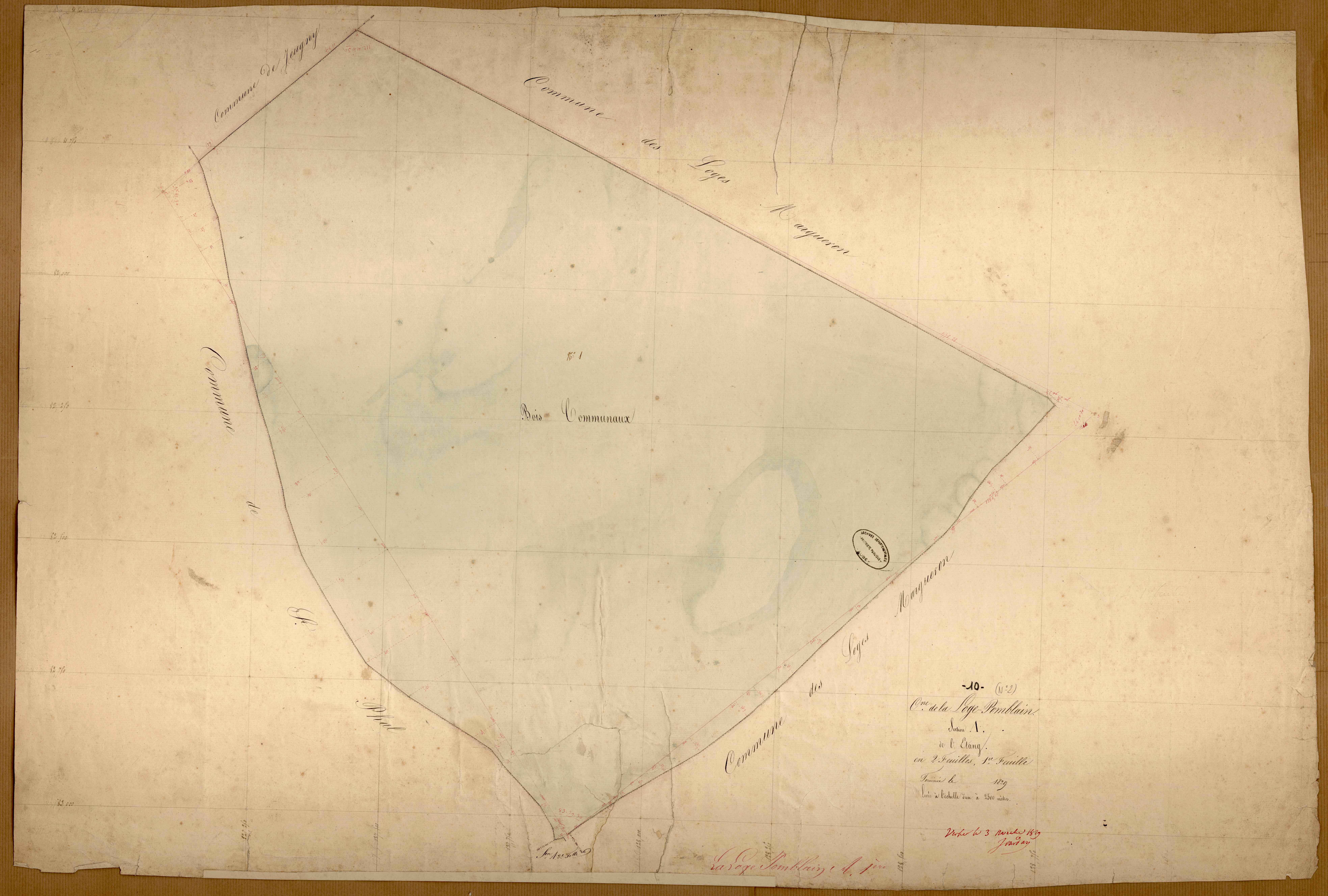 La Loge-Pomblin, section A dite de l'Etang, feuille n° 1