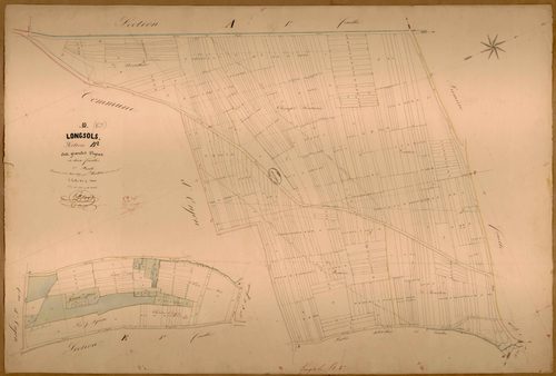 Longsols, section B dite des grandes vignes, feuille n° 2, parcelles n°558-1045