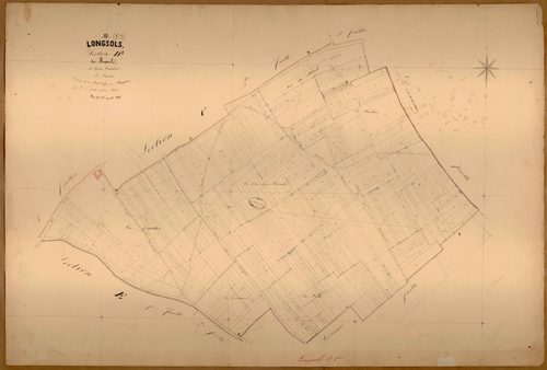 Longsols, section D dite du Mesnil, feuille n° 1, parcelles n°1-374