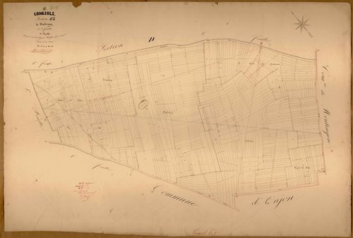 Longsols, section E dite de Vaudremoy, feuille n° 2, parcelles n°313-804