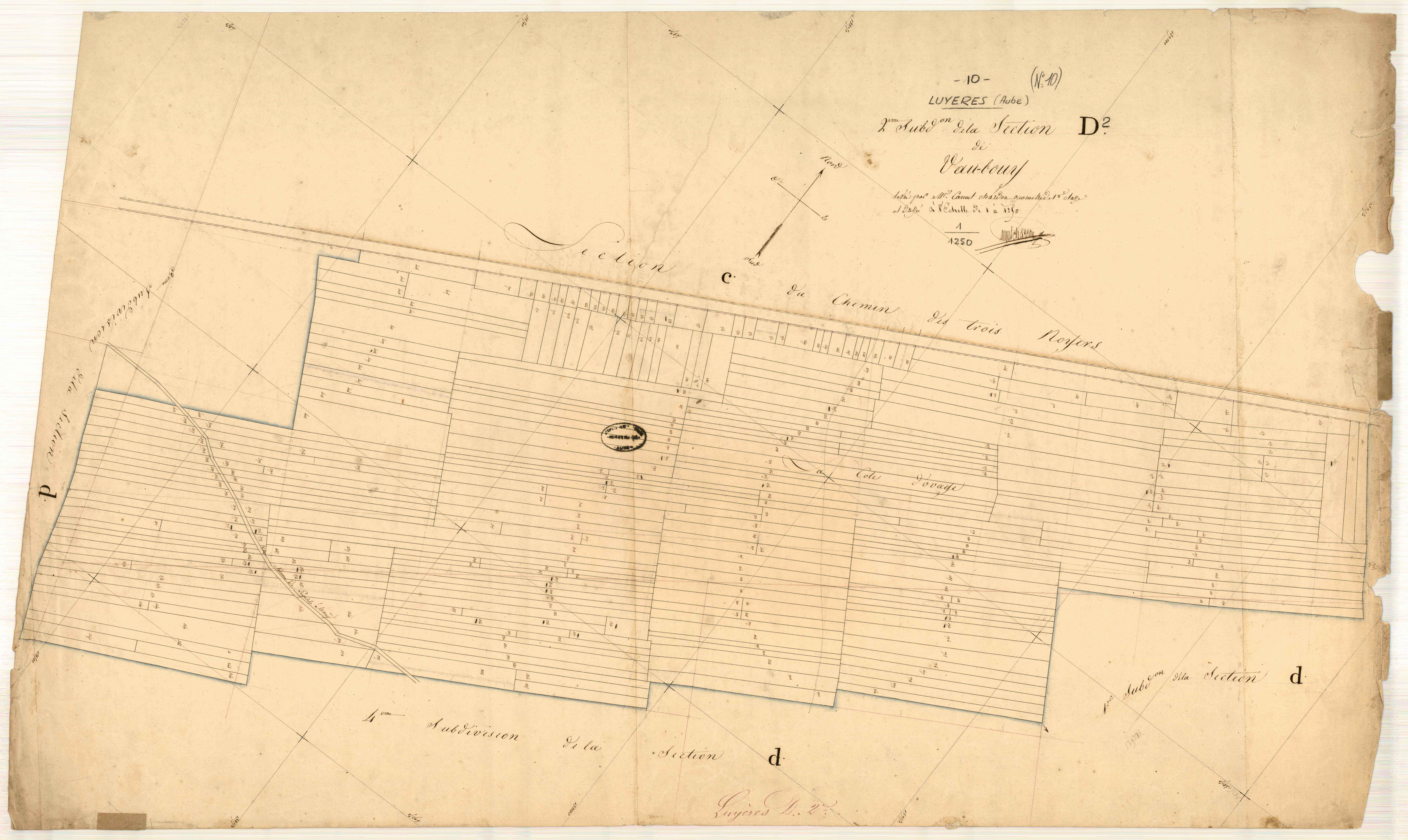 Luyères, section D dite de Vaubouy, feuille n° 2