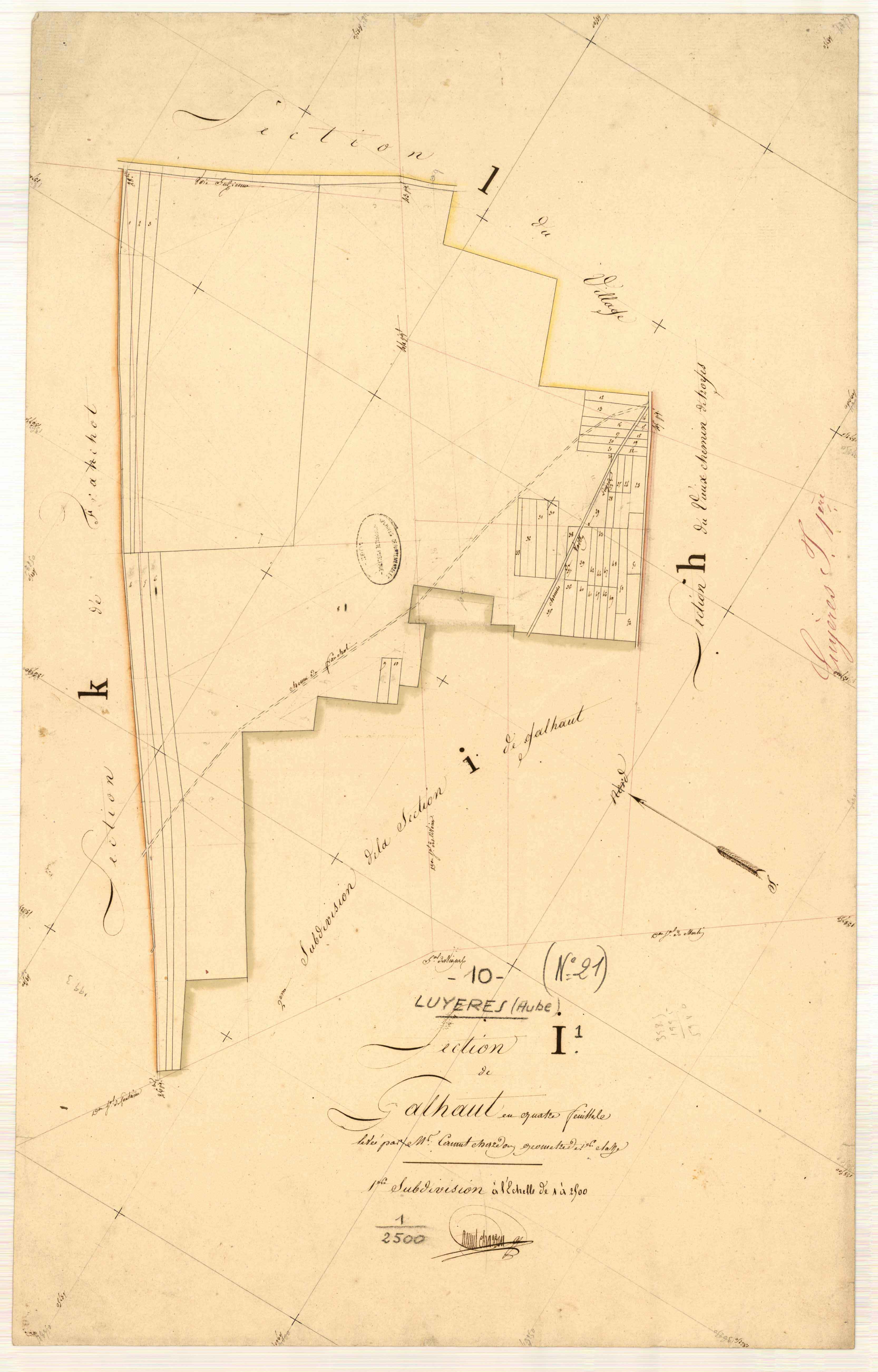 Luyères, section I dite de Galhaut, feuille n° 1