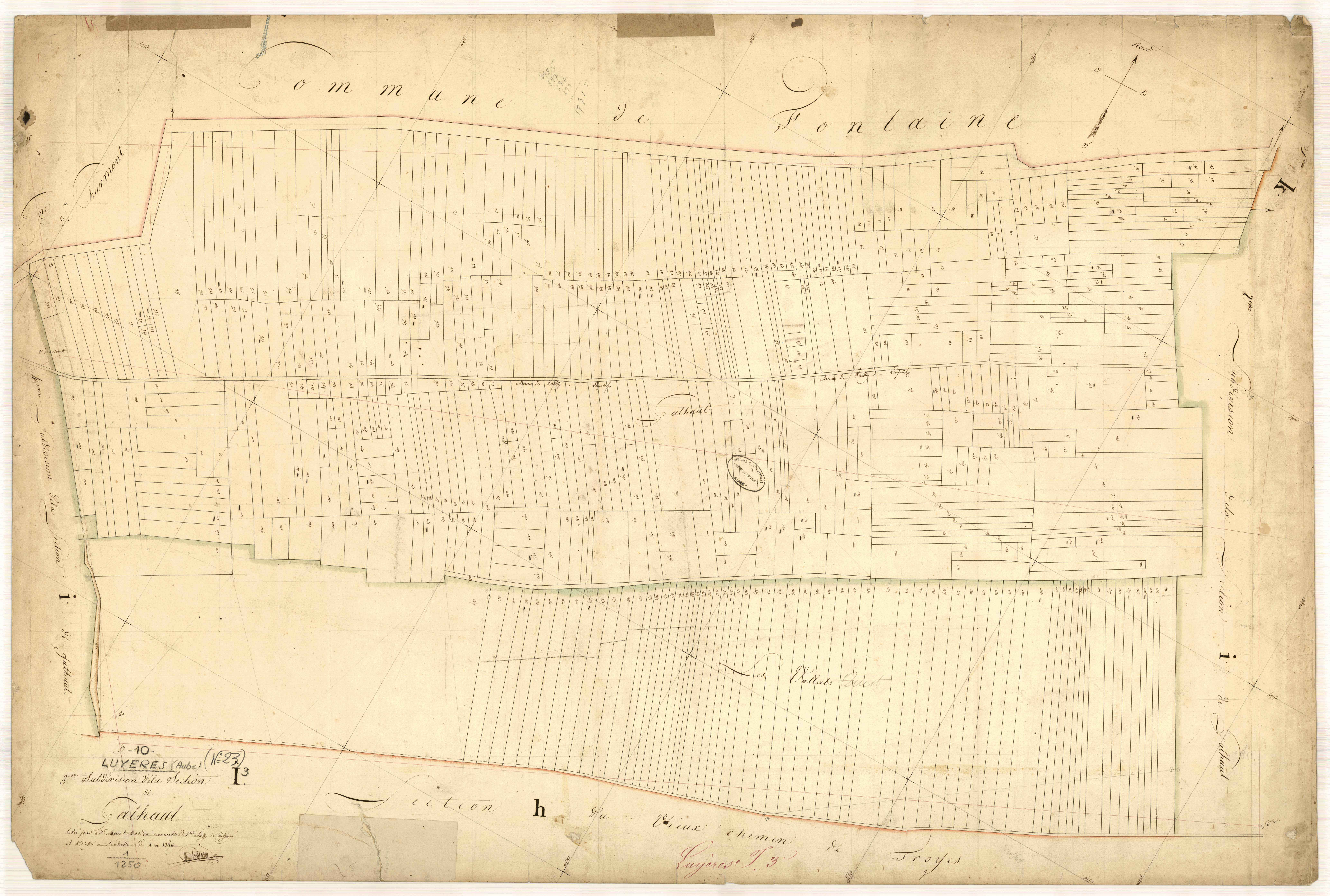 Luyères, section I dite de Galhaut, feuille n° 3