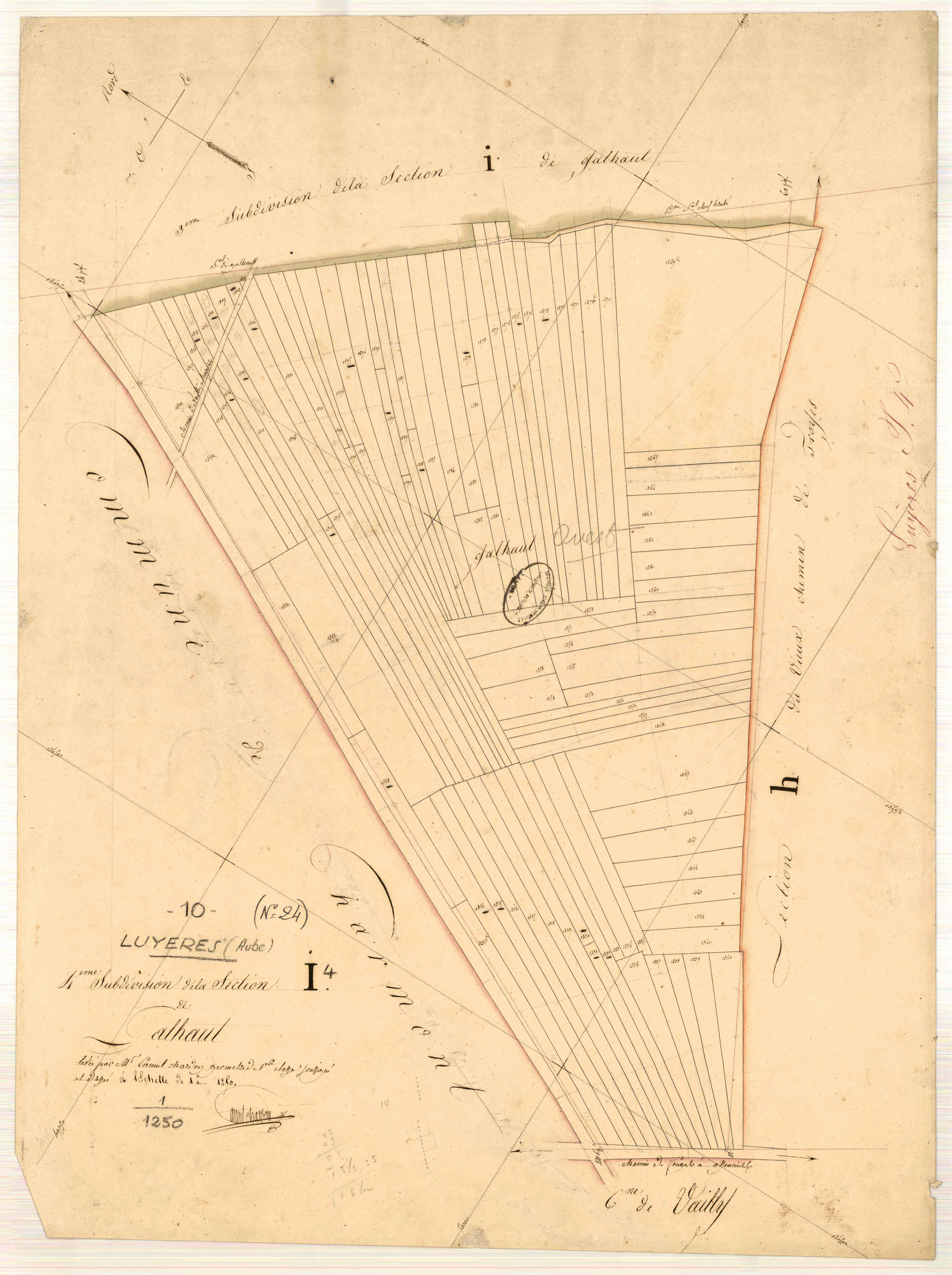 Luyères, section I dite de Galhaut, feuille n° 4