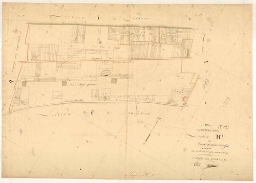 Luyères, section H dite du vieux chemin de Troyes, feuille n° 1