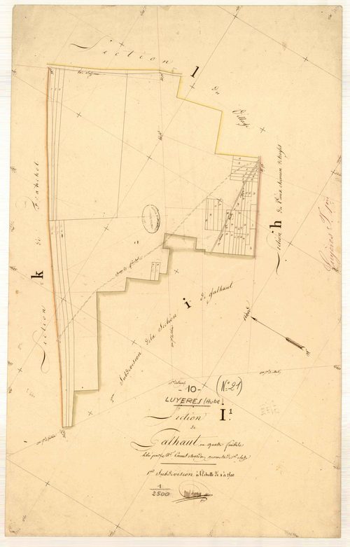 Luyères, section I dite de Galhaut, feuille n° 1