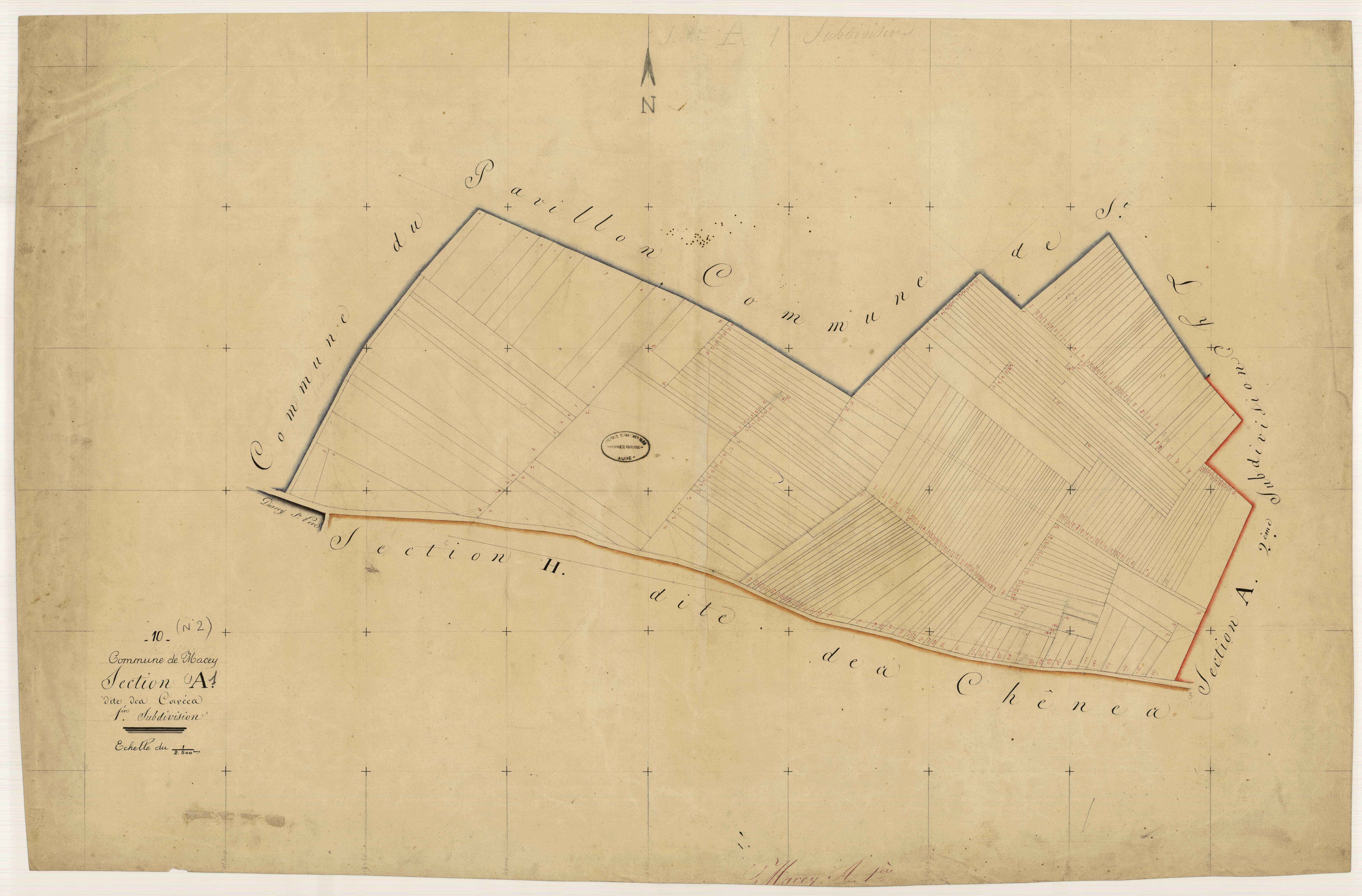 Macey, section A dite des corvées, feuille n° 1