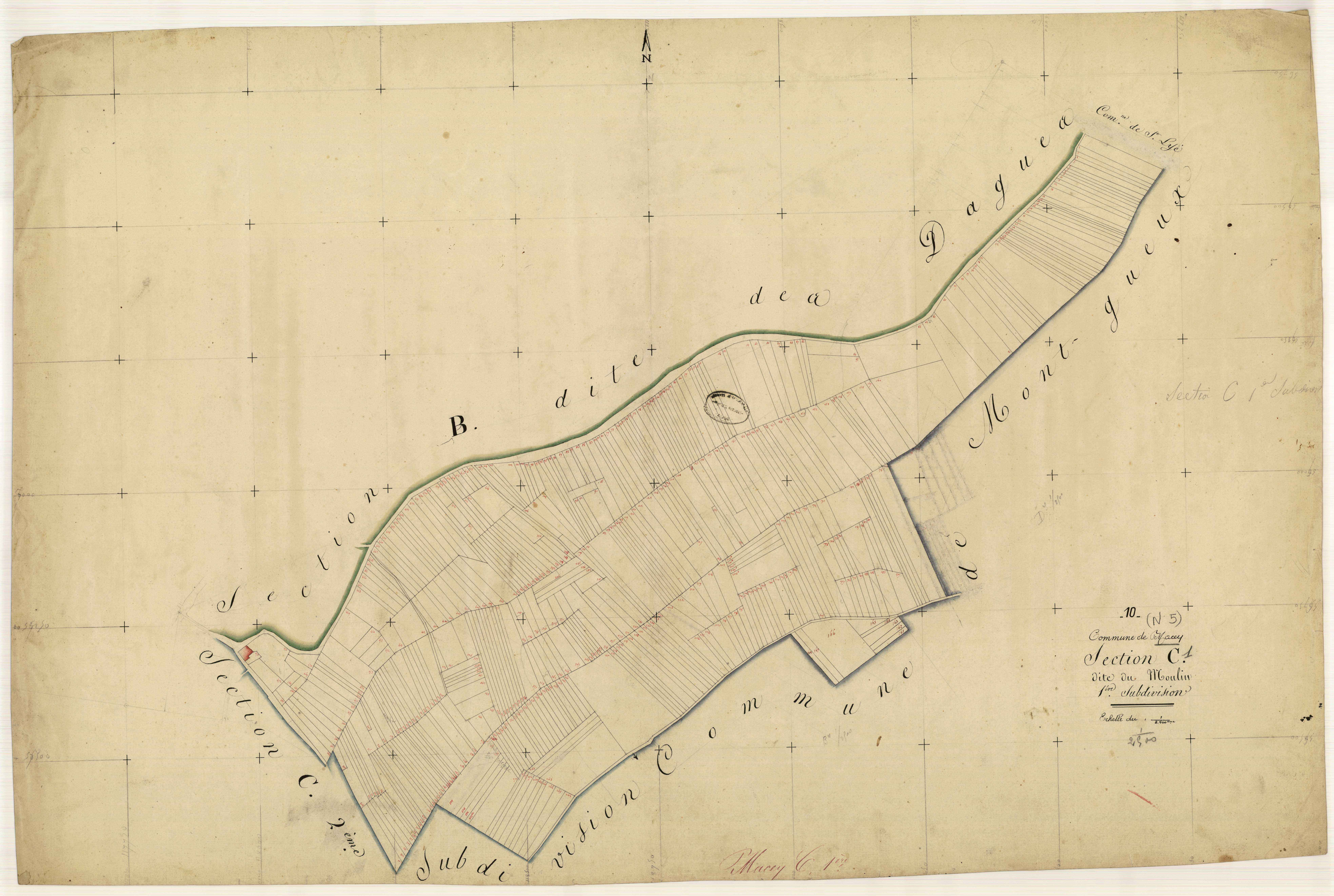 Macey, section C dite du moulin, feuille n° 1