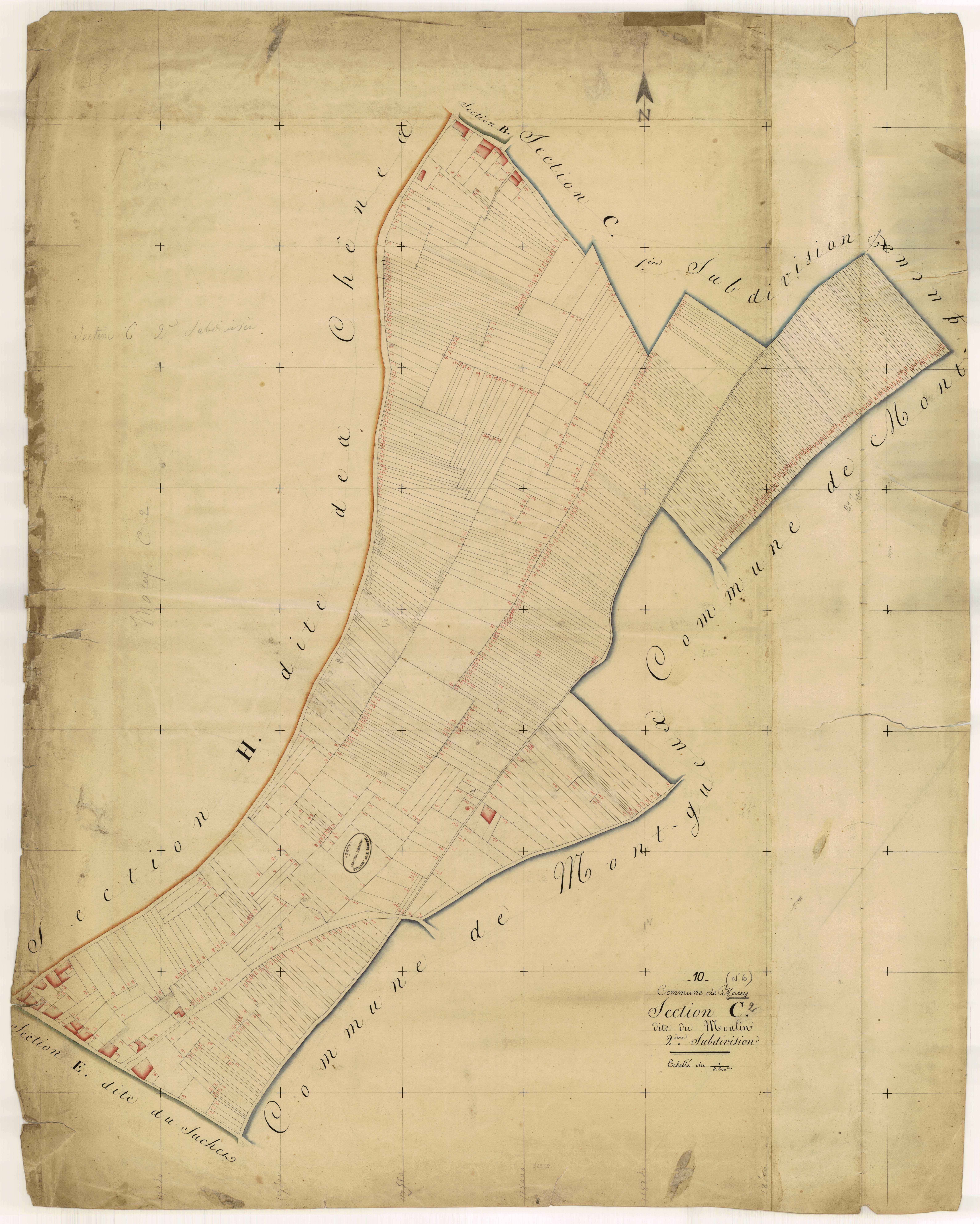 Macey, section C dite du moulin, feuille n° 2