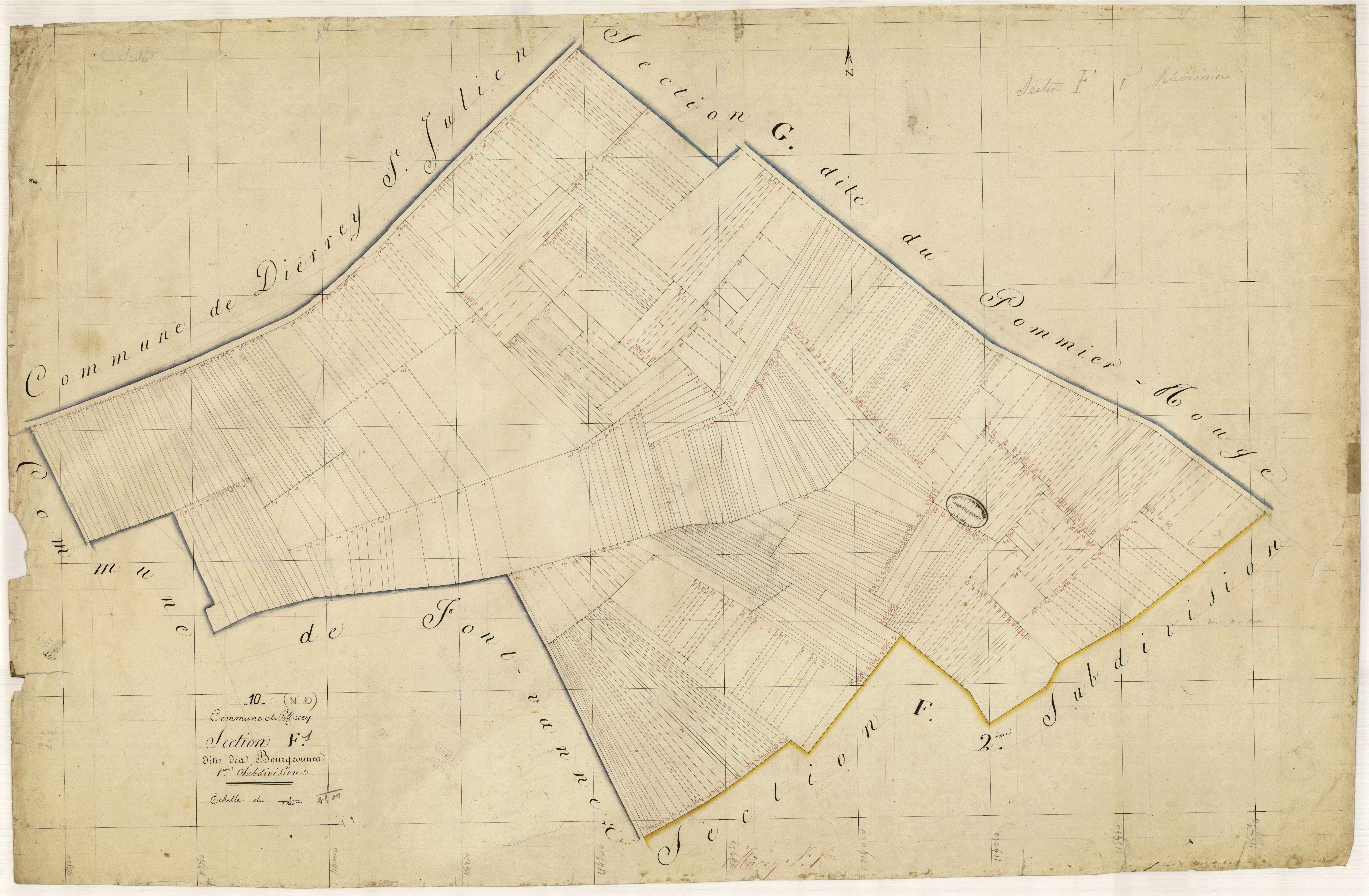 Macey, section F dite des bourgeonnes, feuille n° 1