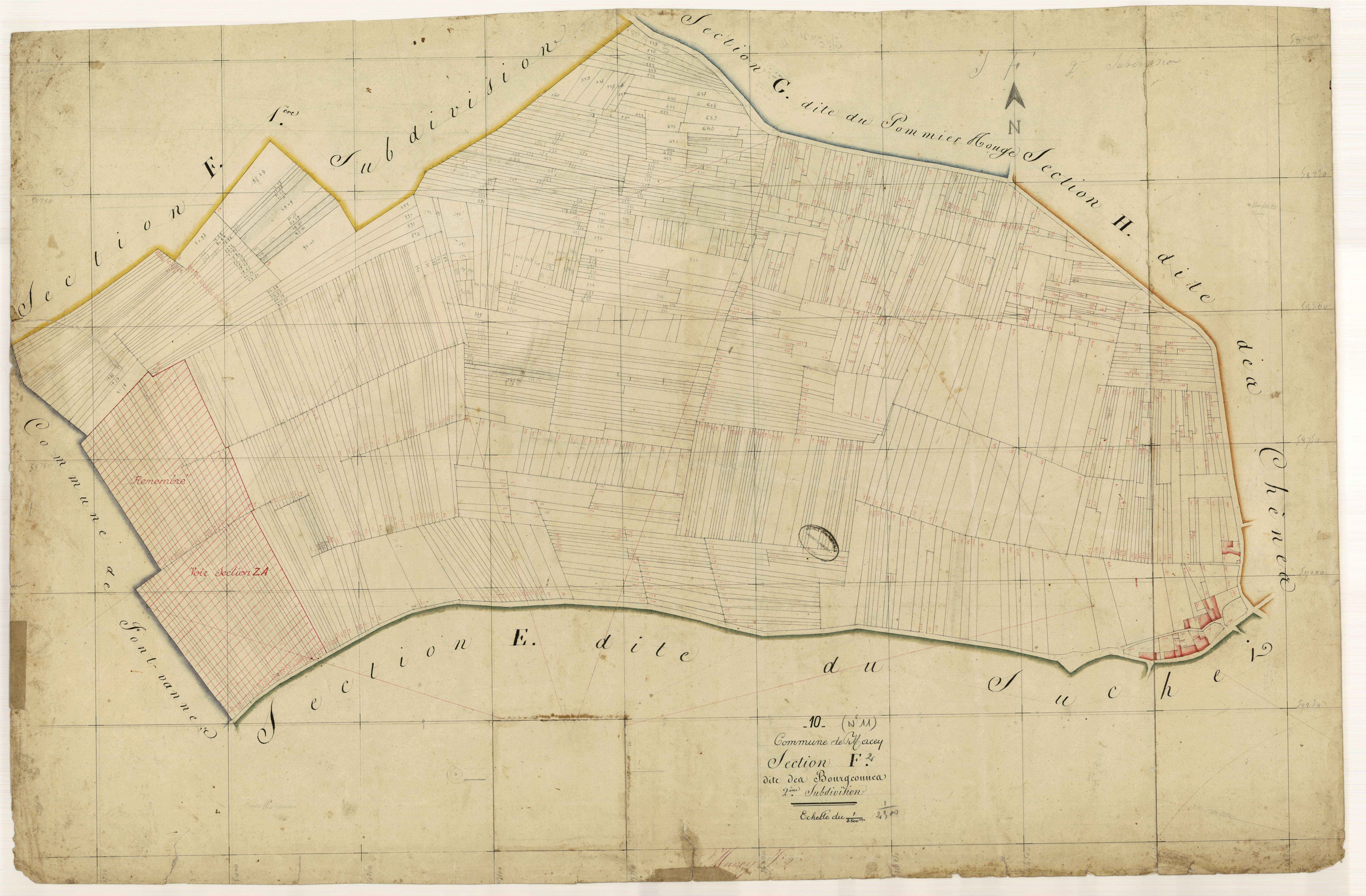 Macey, section F dite des bourgeonnes, feuille n° 2