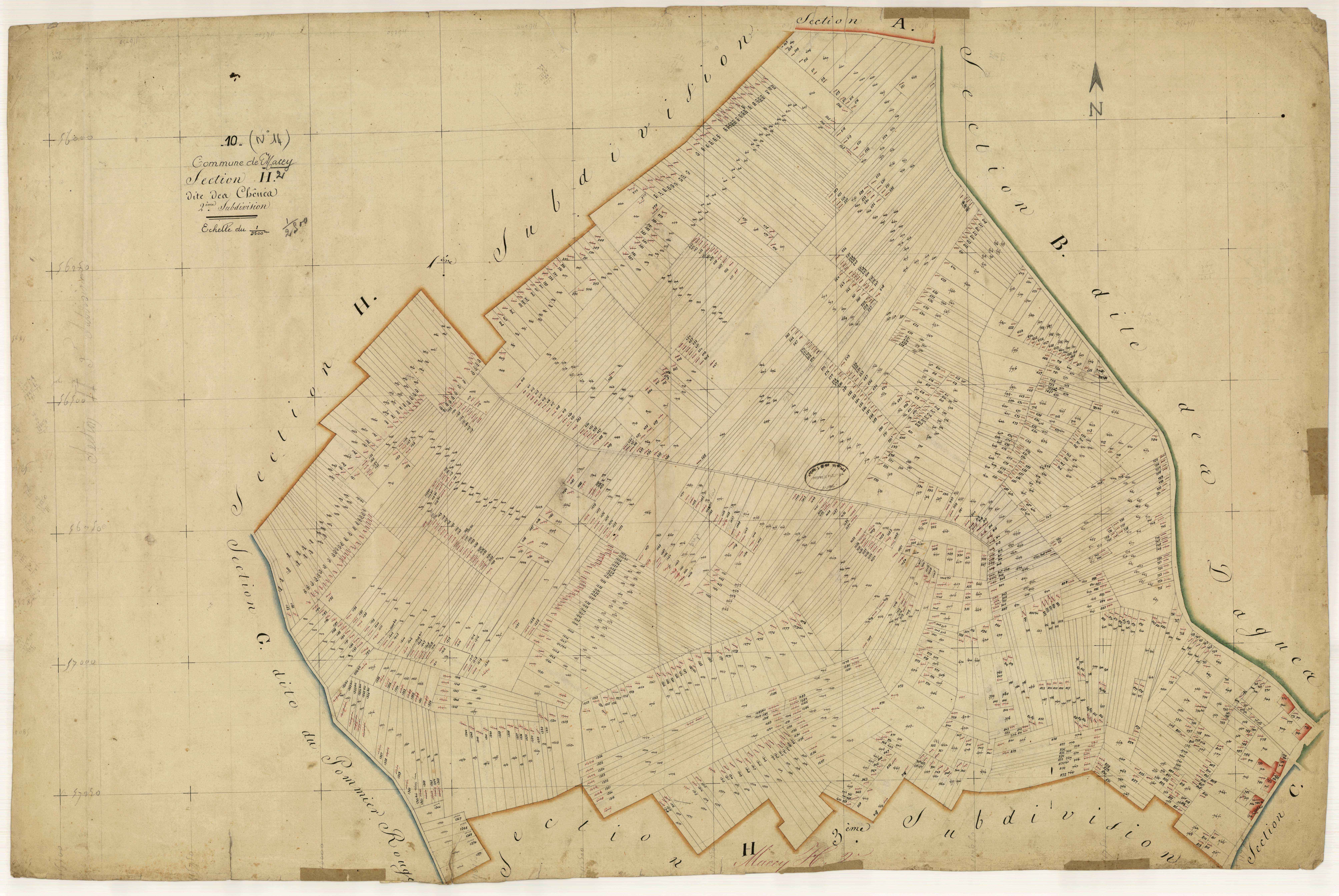 Macey, section H dite des chênes, feuille n° 2