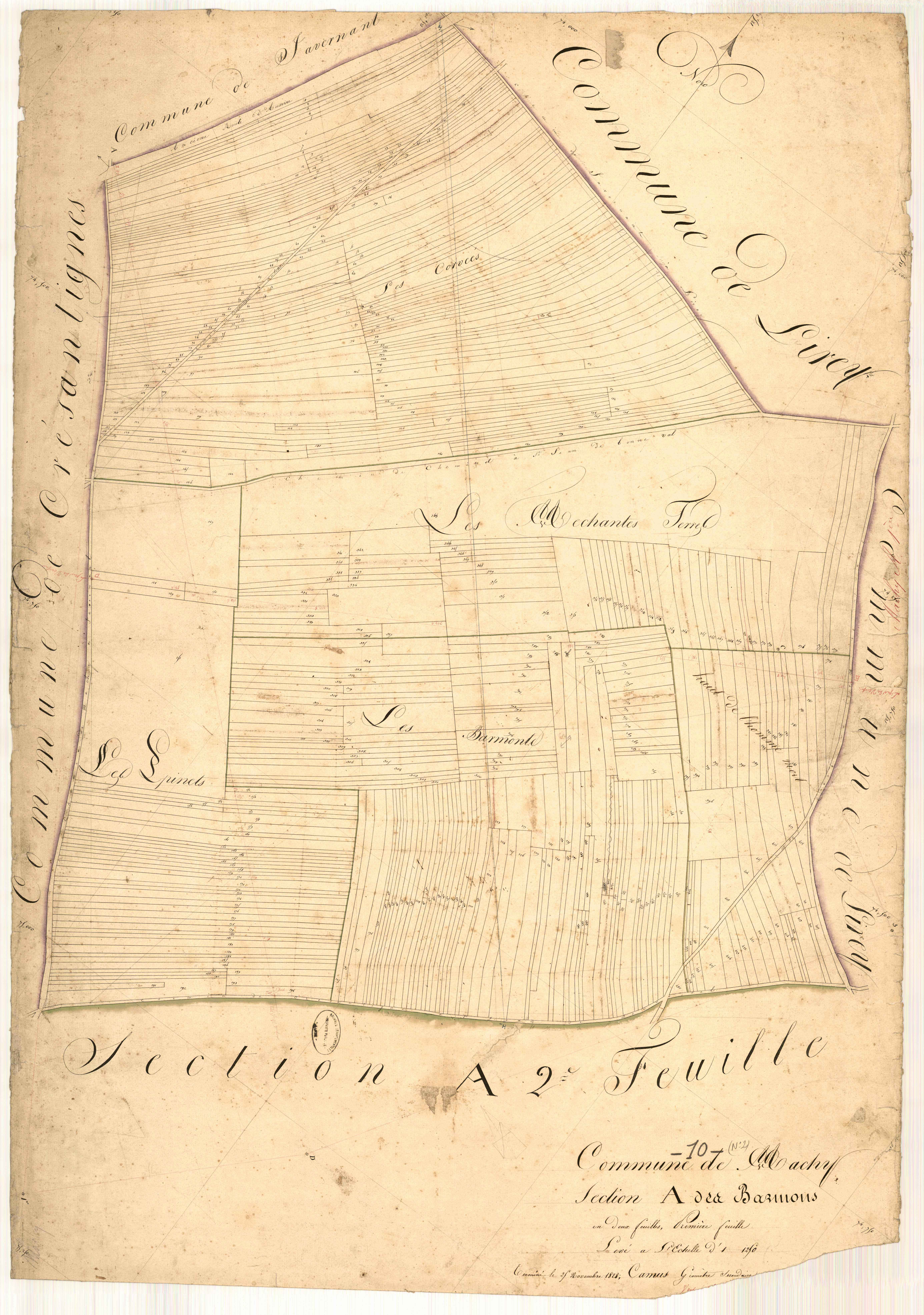 Machy, section A dite des Barmons, feuille n° 1