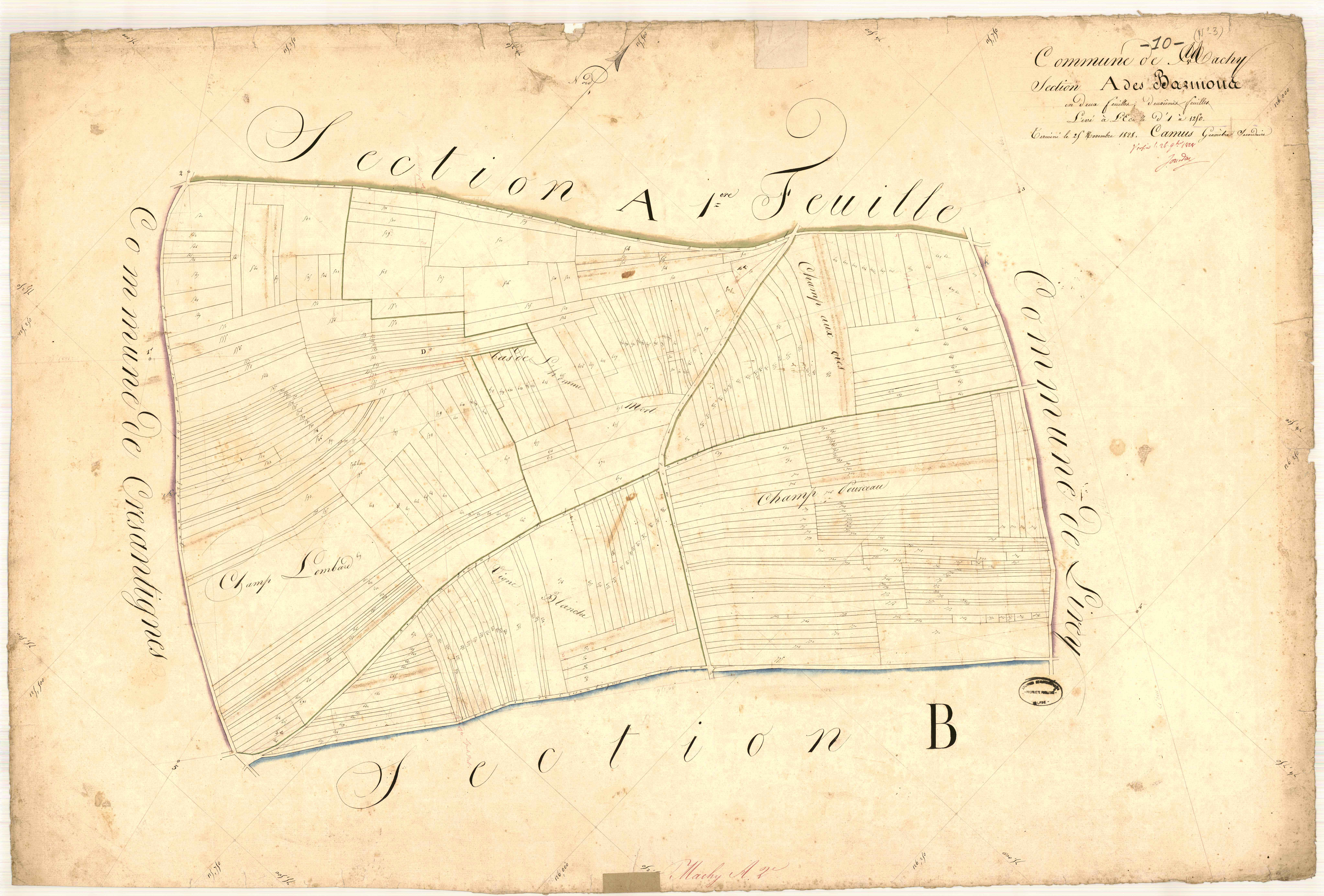 Machy, section A dite des Barmons, feuille n° 2