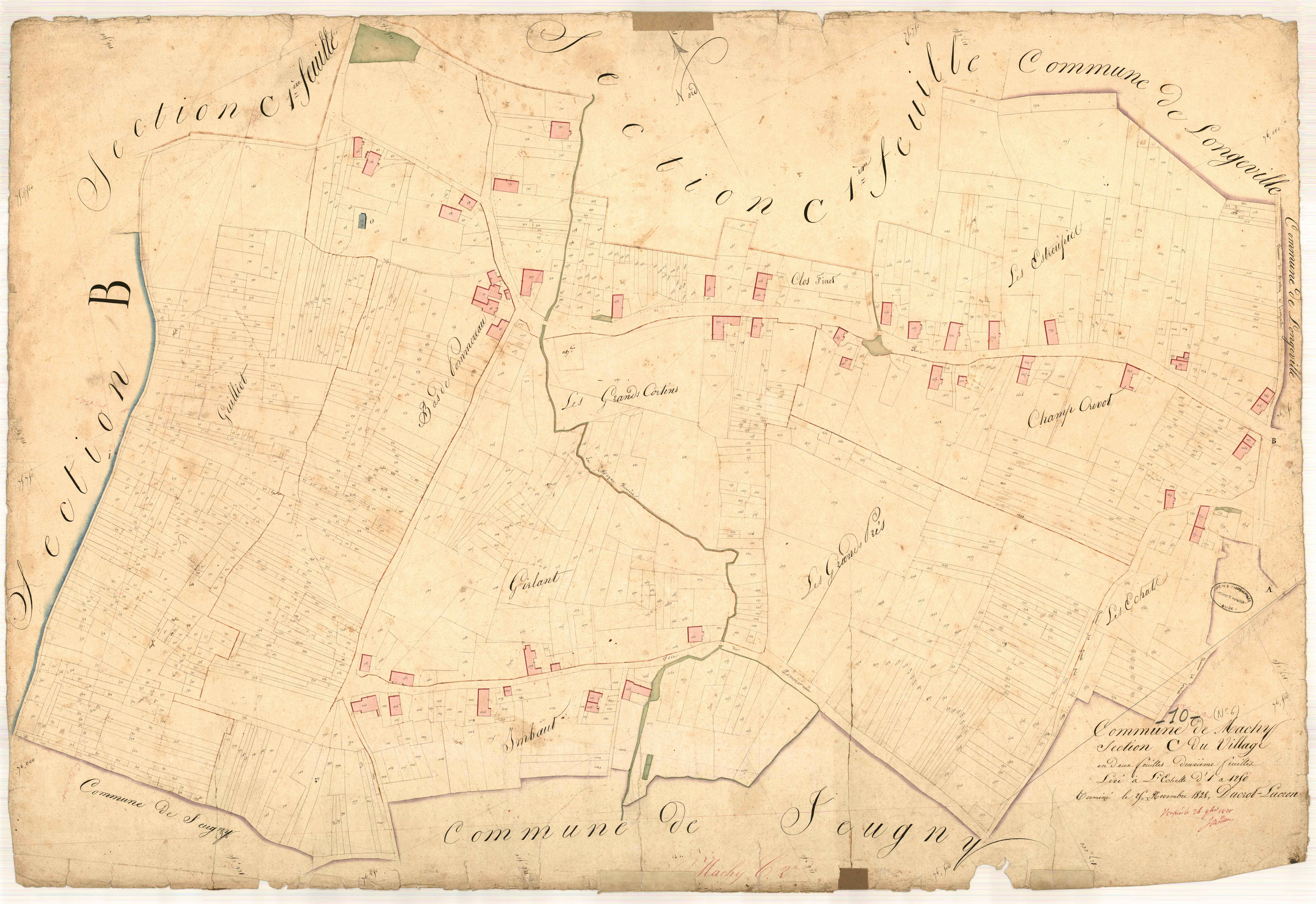 Machy, section C dite du village, feuille n° 2