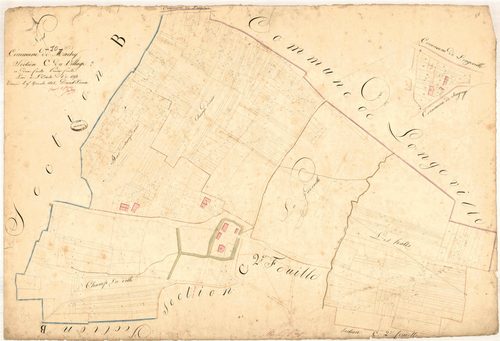 Machy, section C dite du village, feuille n° 1