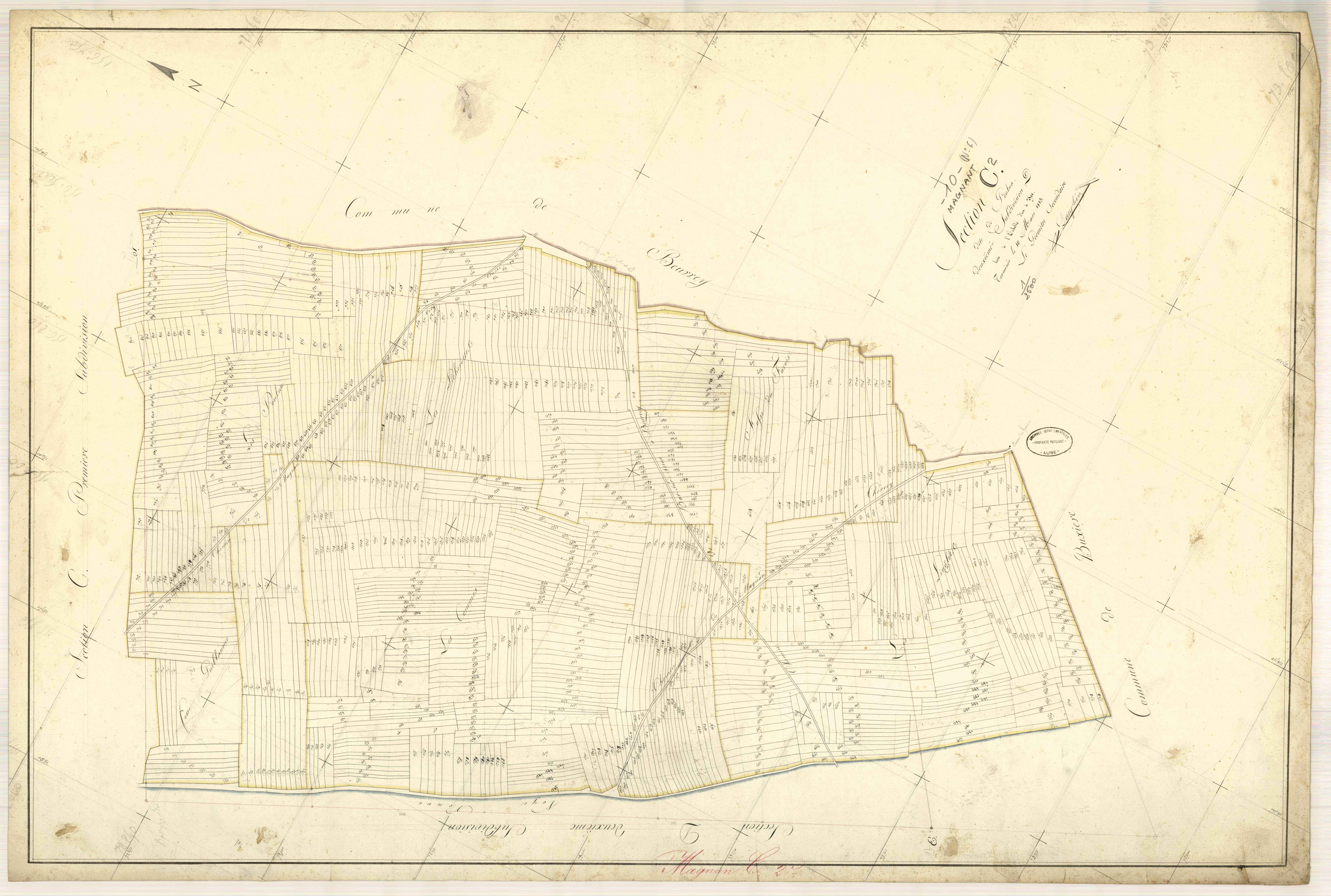 Magnant, section C dite de Poulna, feuille n° 2