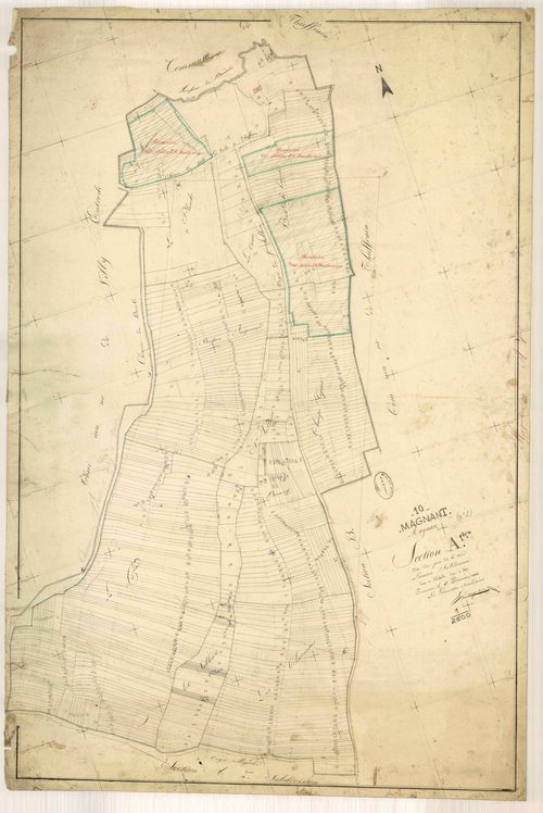 Magnant, section A dite des prés de la cour, feuille n° 1