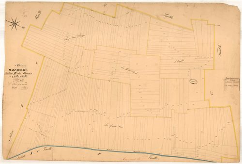 Magnicourt, section B dite du marais, feuille n° 7, parcelles n°1358-1555