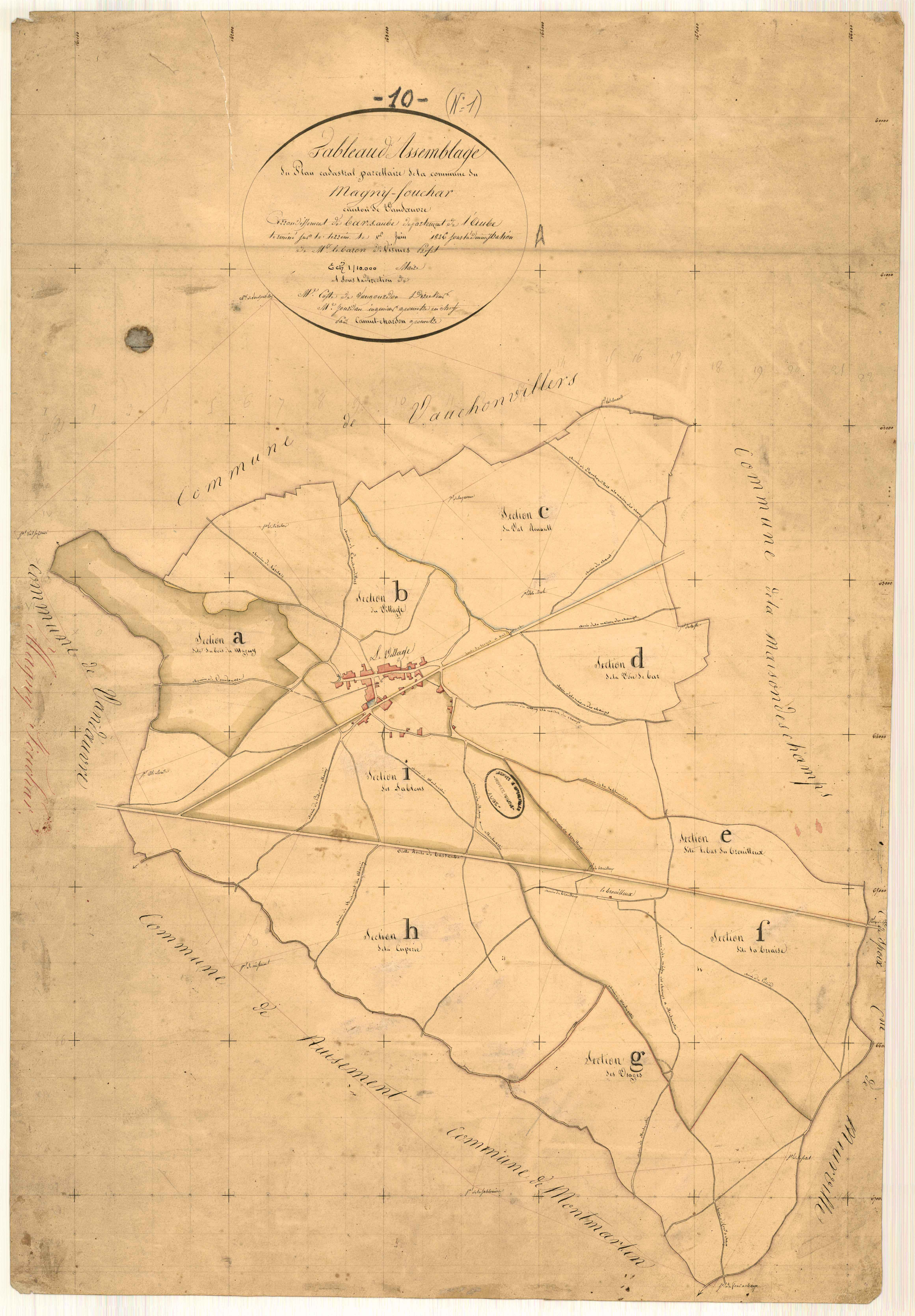Magny-Fouchard, tableau d'assemblage