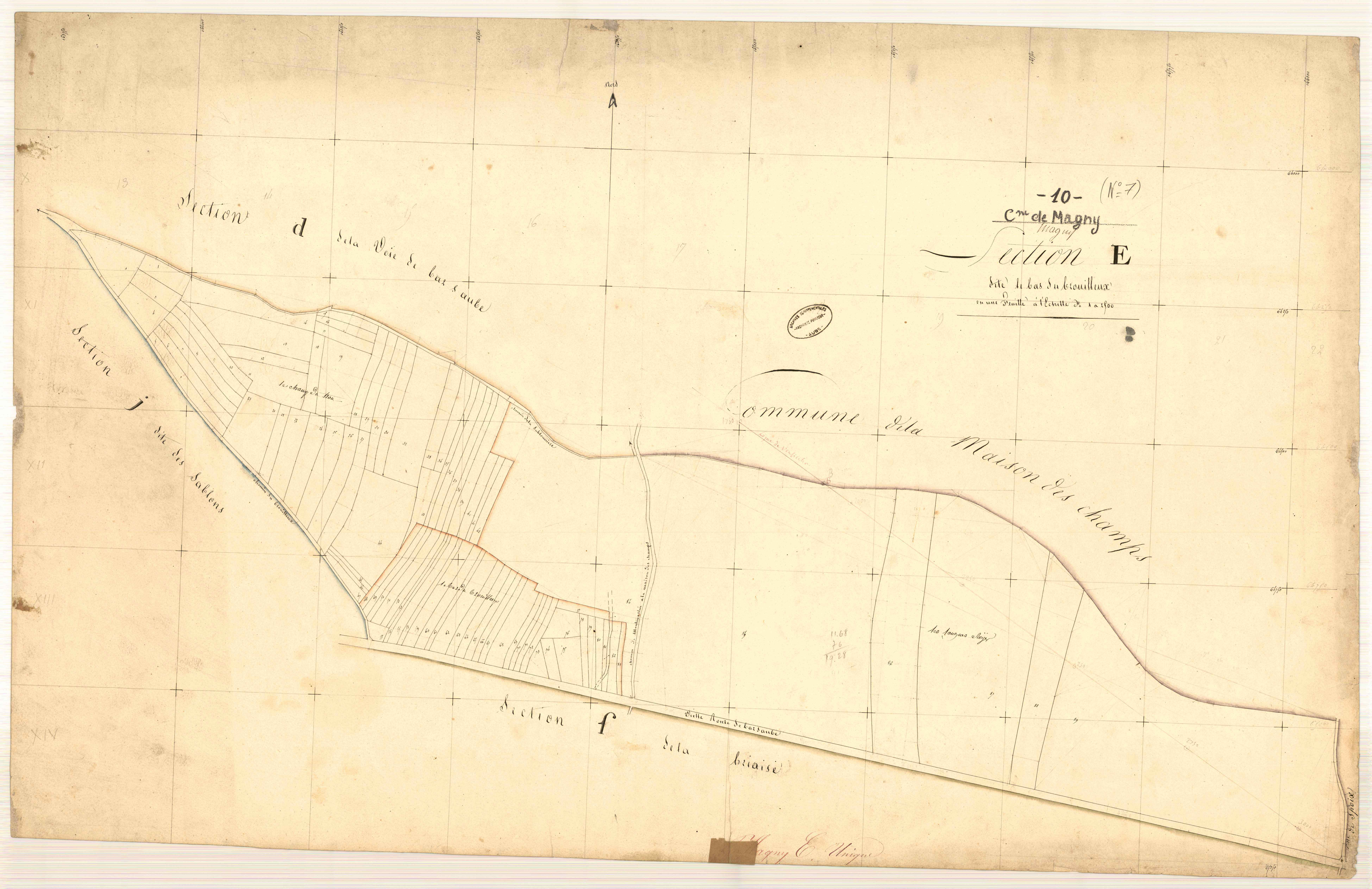 Magny-Fouchard, section E dite le bas du brouilleux