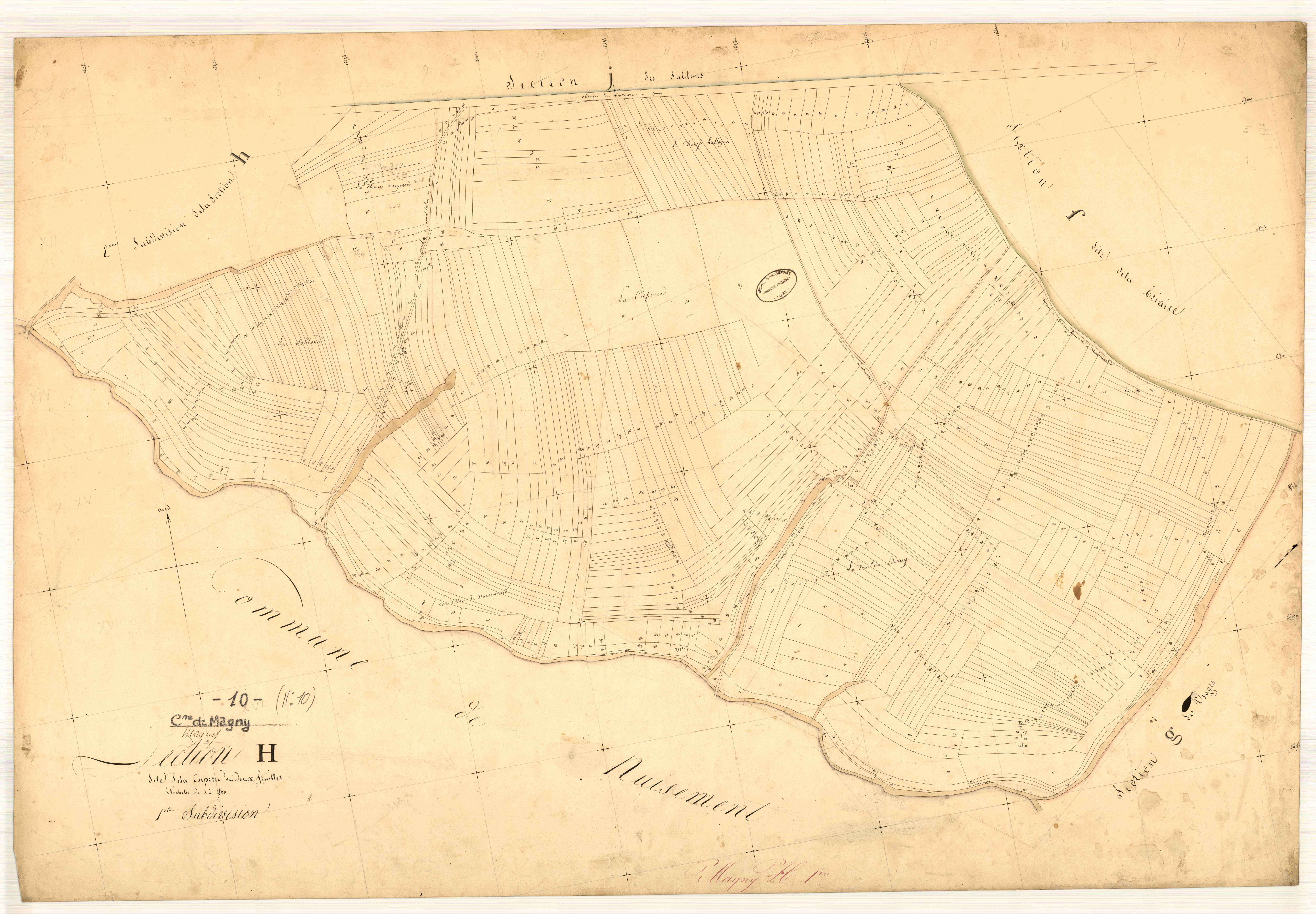 Magny-Fouchard, section H dite de la cuperie, feuille n° 1
