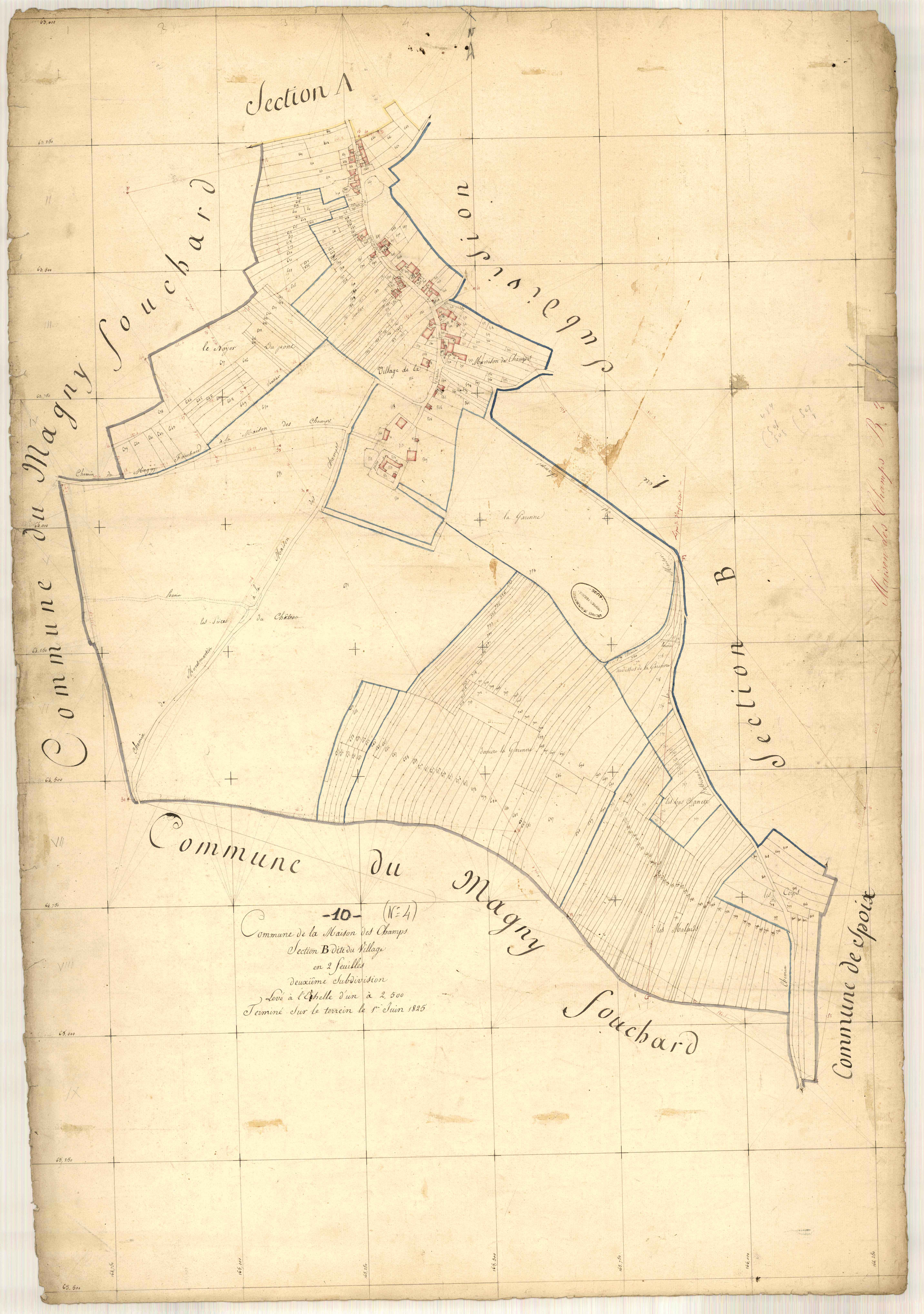 Maison-des-Champs, section B dite du village, feuille n° 2