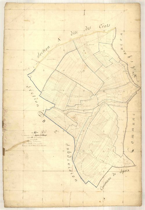 Maison-des-Champs, section B dite du village, feuille n° 1