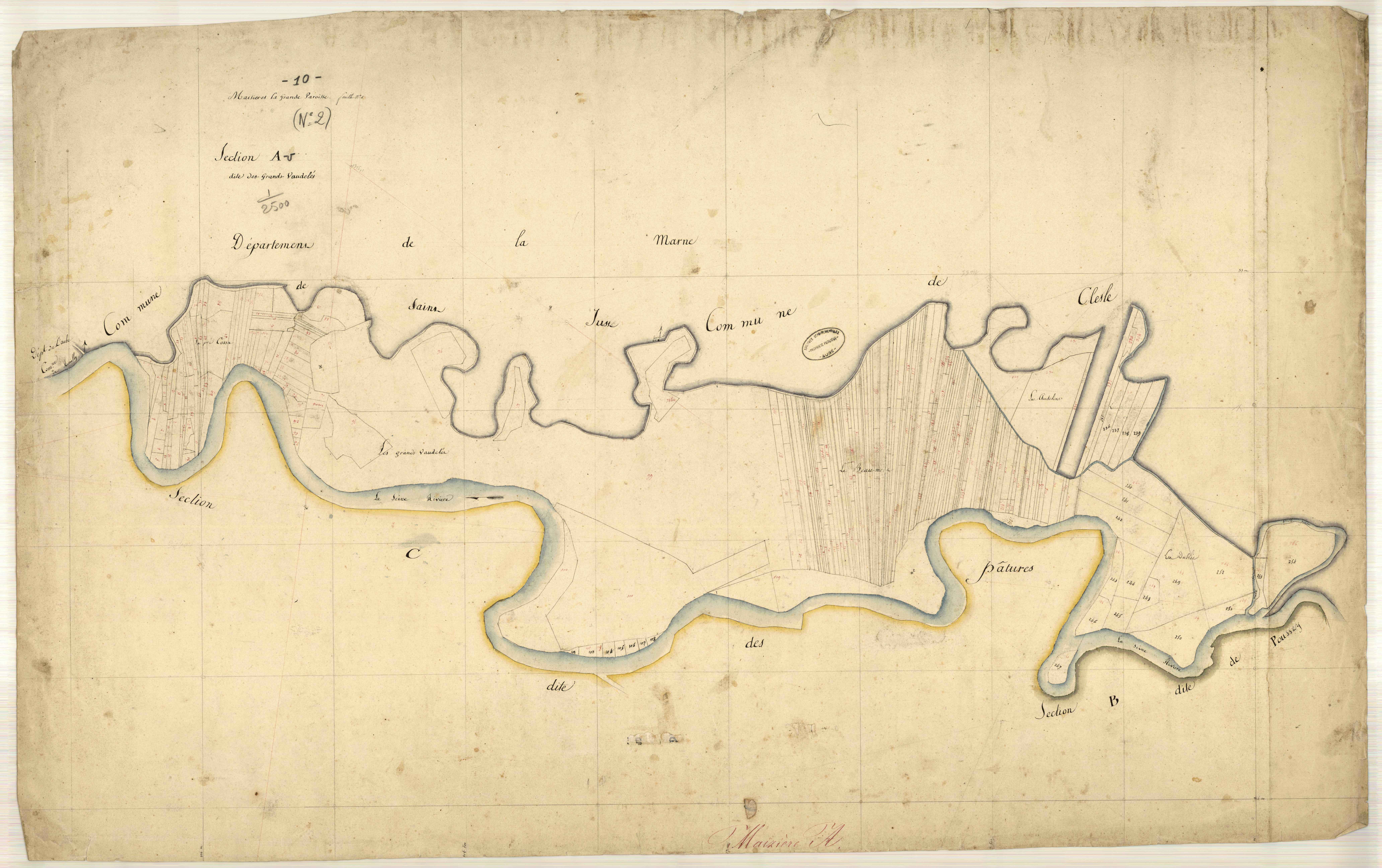 Maizières-la-Grande-Paroisse, section A dite des Grands-Vaudelés