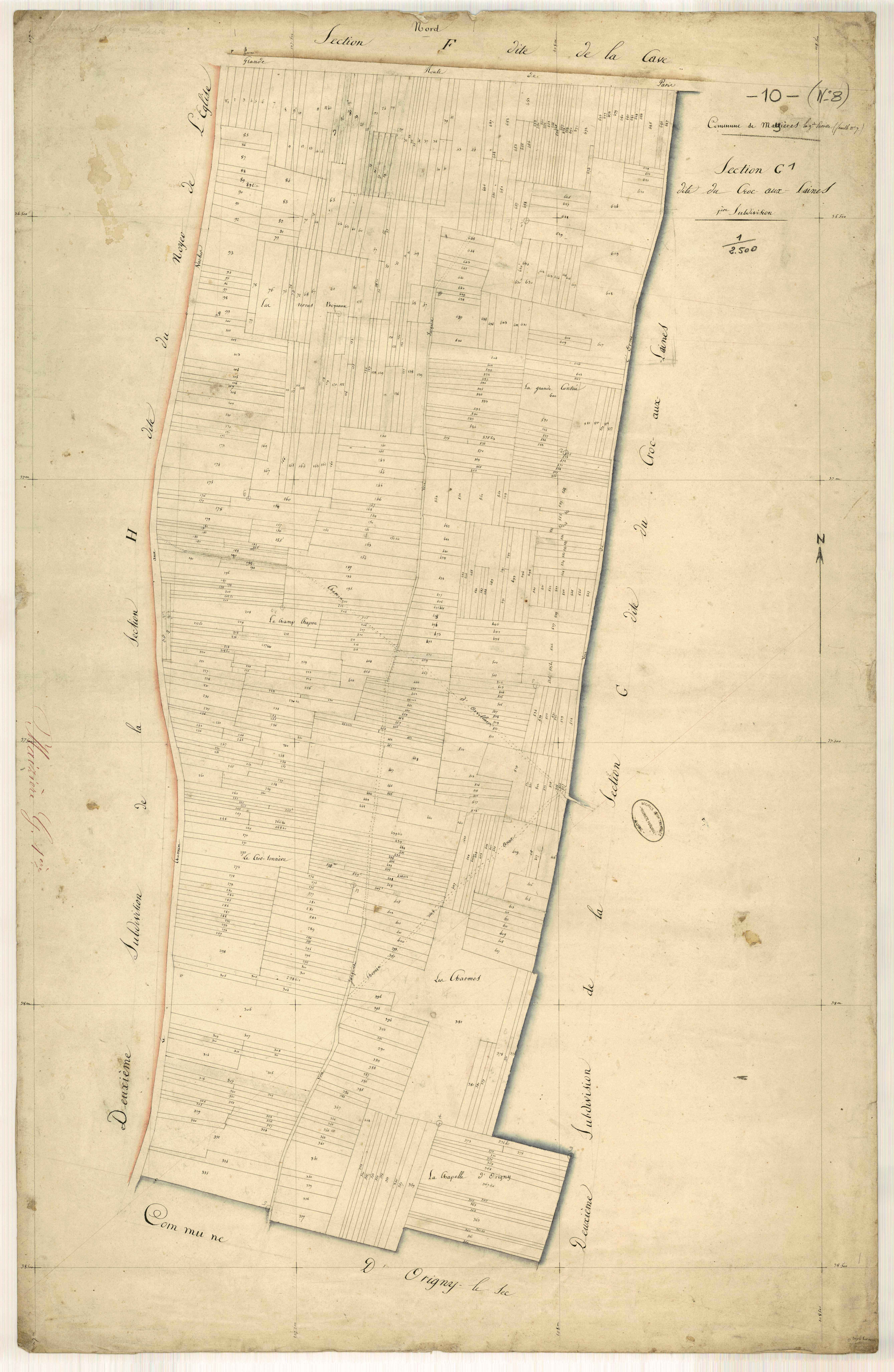 Maizières-la-Grande-Paroisse, section G dite du Croc au Laines, feuille n° 1