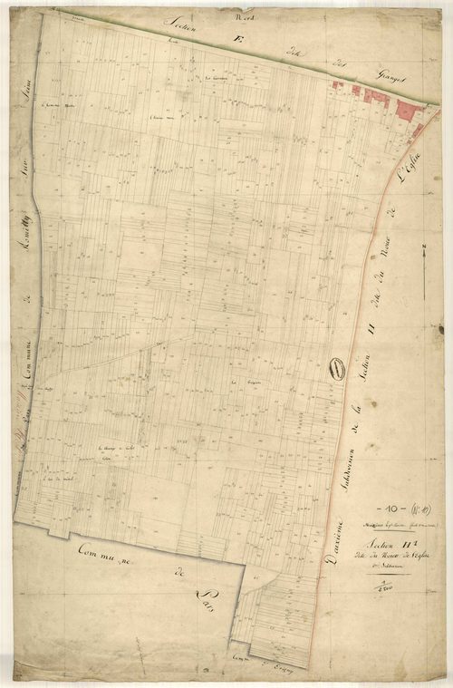 Maizières-la-Grande-Paroisse, section H dite de Noieu de l'église, feuille n° 1