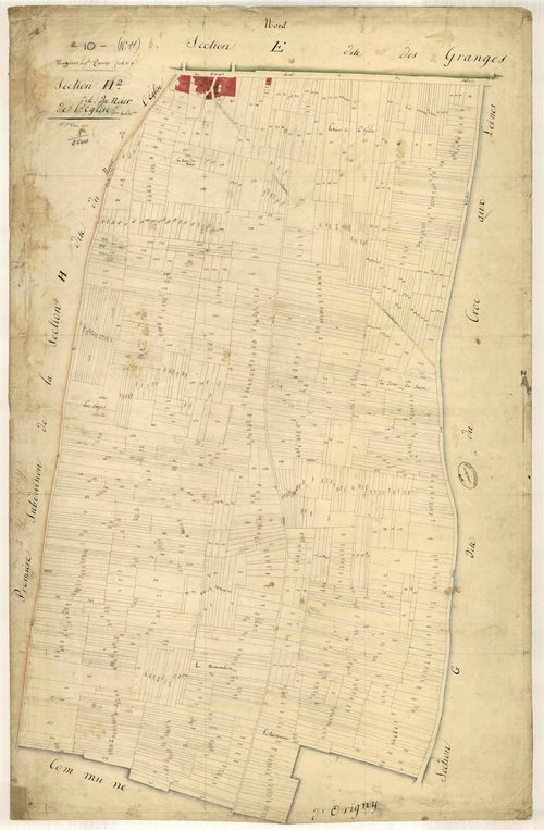 Maizières-la-Grande-Paroisse, section H dite de Noieu de l'église, feuille n° 2