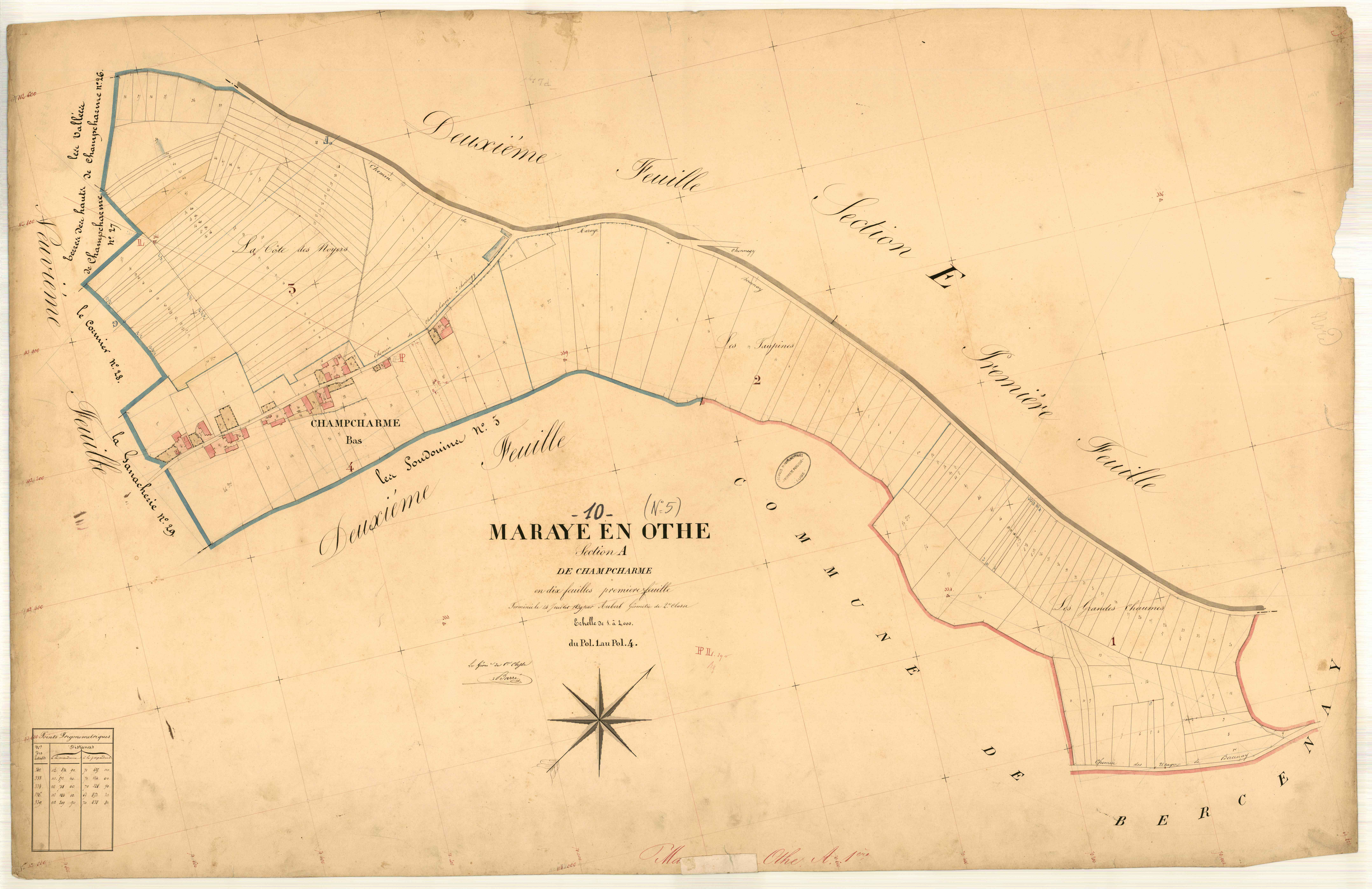 Maraye-en-Othe, section A dite de Champcharme, feuille n° 1