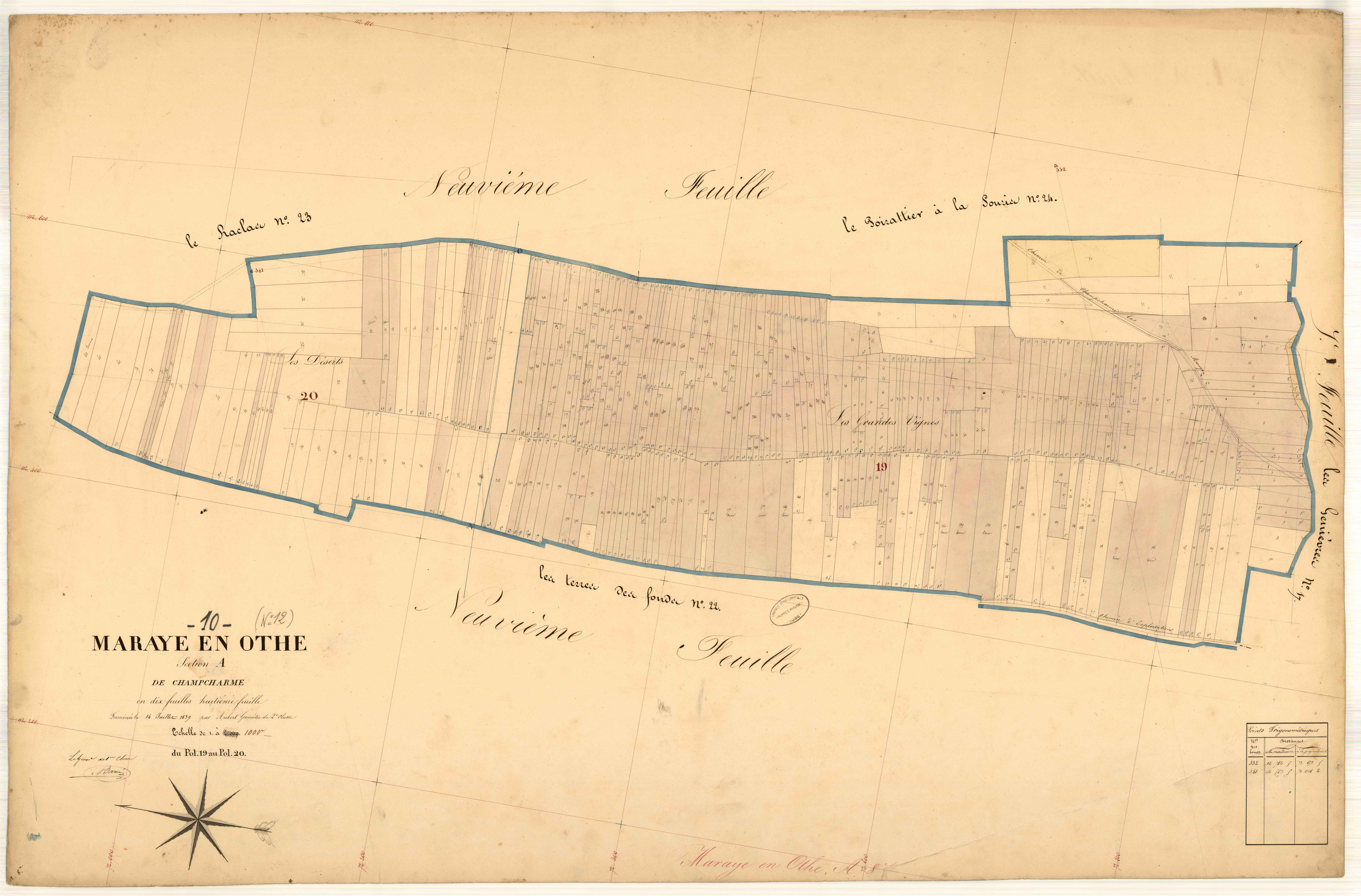 Maraye-en-Othe, section A dite de Champcharme, feuille n° 8