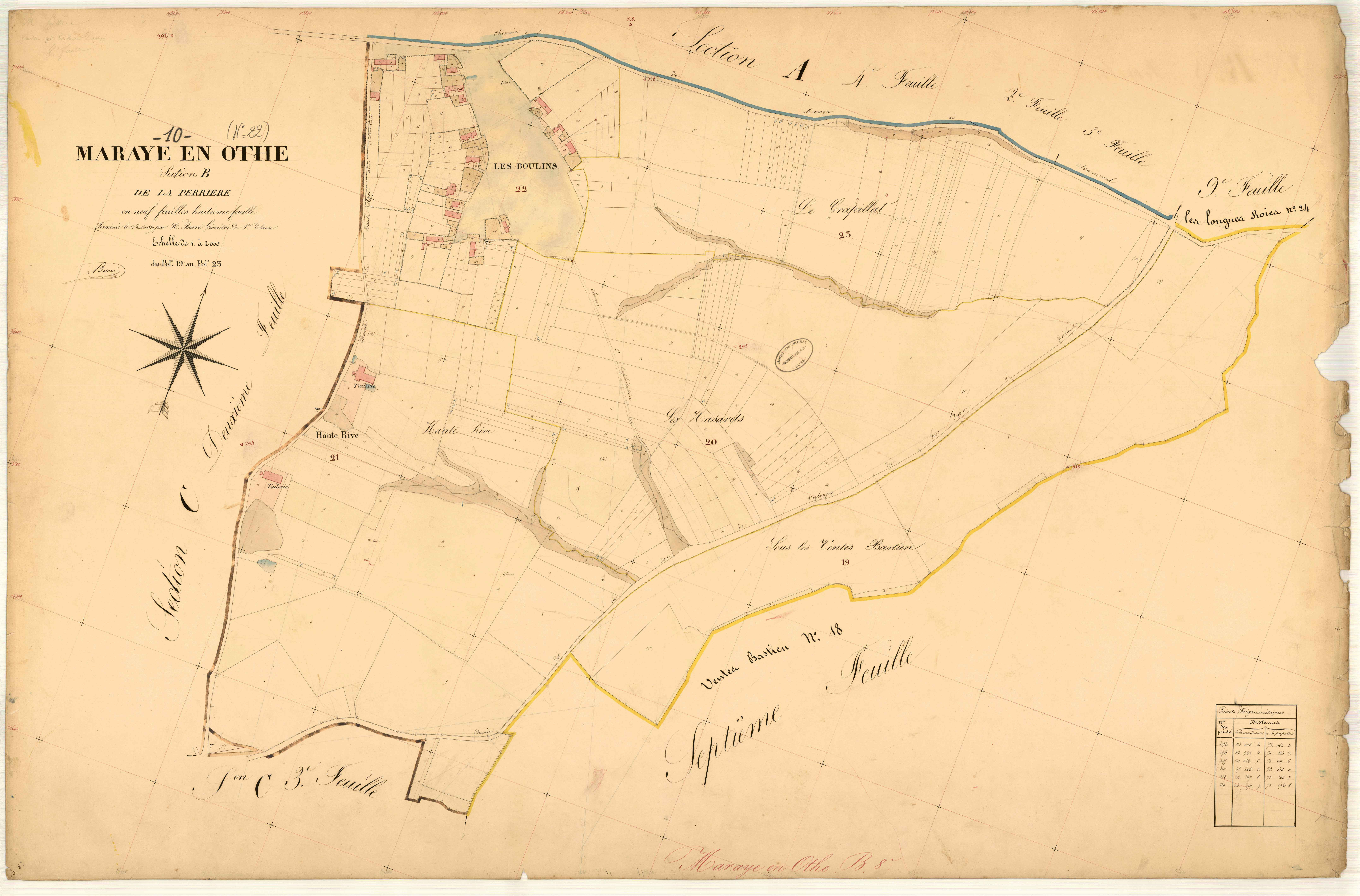 Maraye-en-Othe, section B dite de la perrière, feuille n° 8
