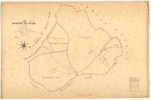 Maraye-en-Othe, section D dite de la loeuf, feuille n° 3