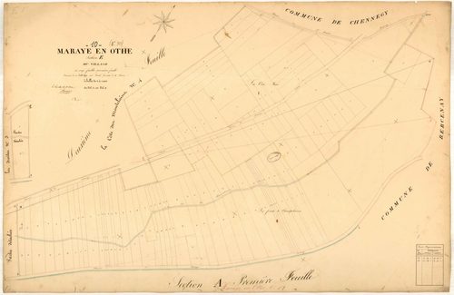 Maraye-en-Othe, section E dite du village, feuille n° 1