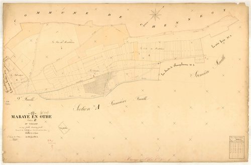 Maraye-en-Othe, section E dite du village, feuille n° 2