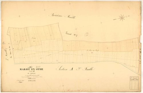 Maraye-en-Othe, section E dite du village, feuille n° 4