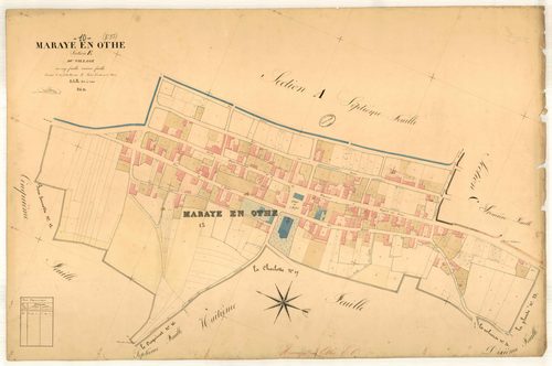 Maraye-en-Othe, section E dite du village, feuille n° 6