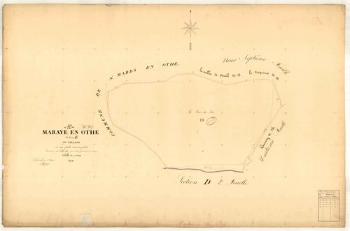 Maraye-en-Othe, section E dite du village, feuille n° 9