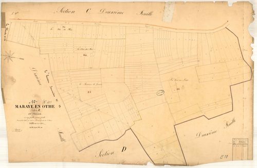 Maraye-en-Othe, section E dite du village, feuille n° 11