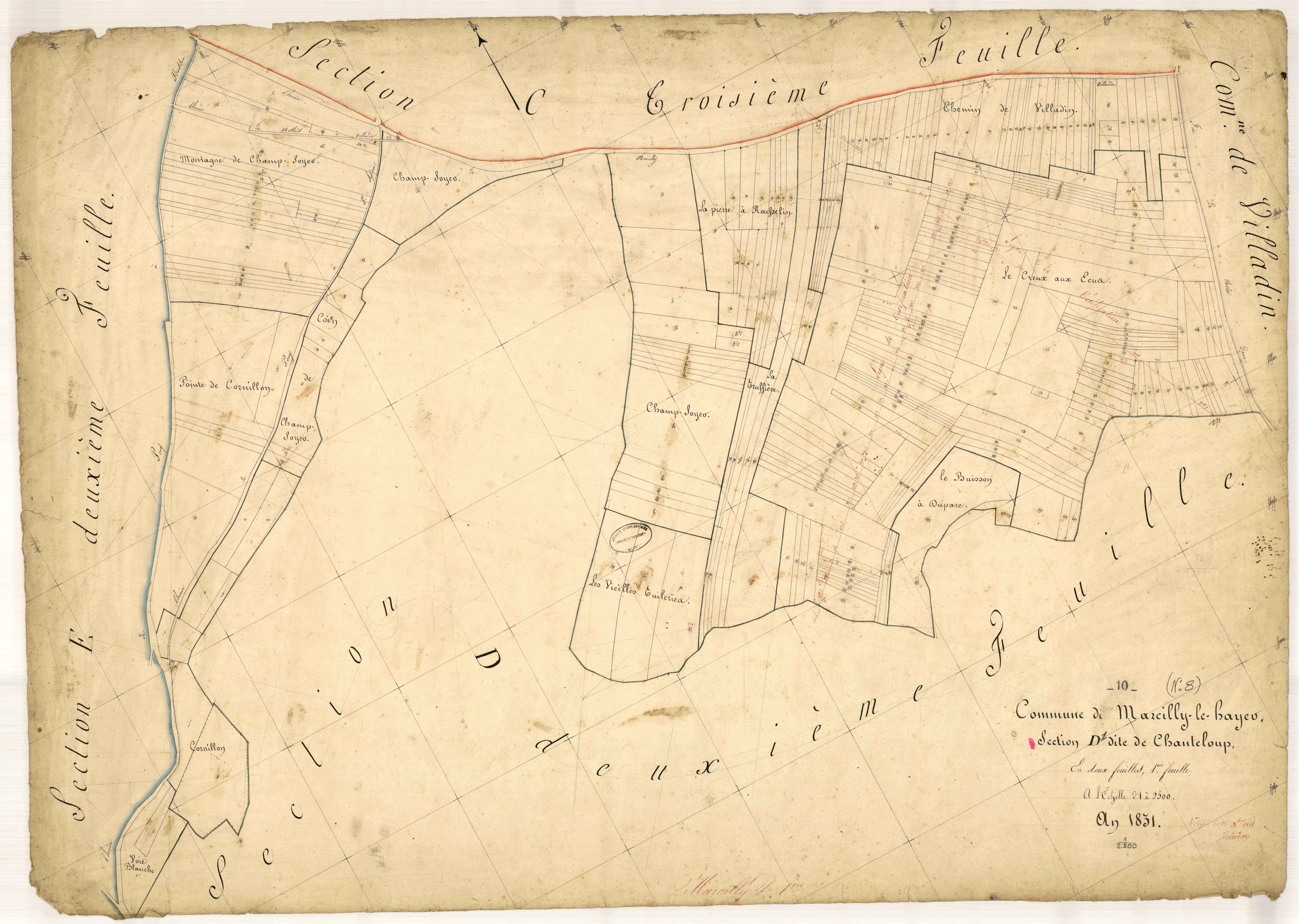 Marcilly-le-Hayer, section D dite de Chanteloup, feuille n °1