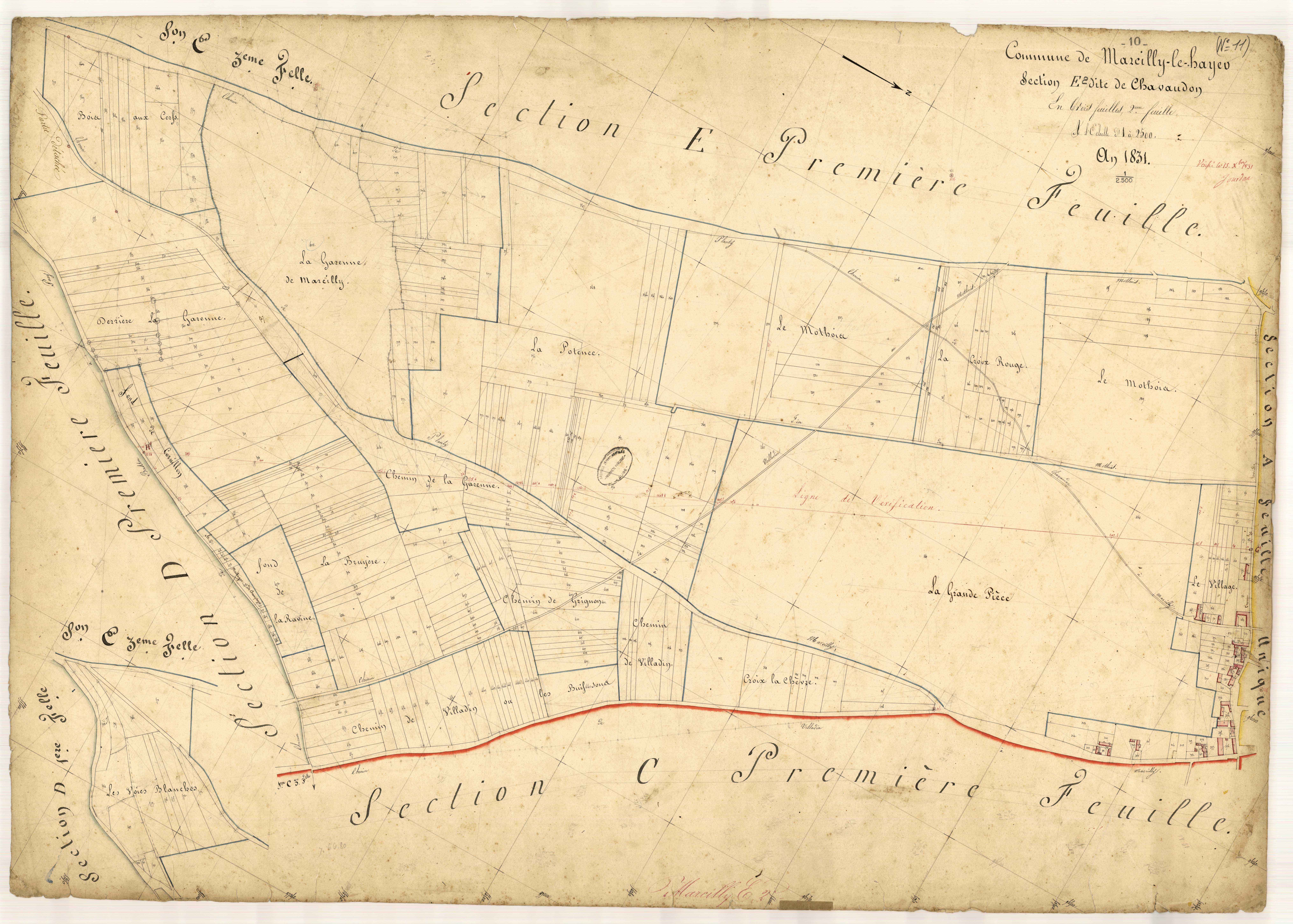 Marcilly-le-Hayer, section E dite de Chavaudon, feuille n° 2