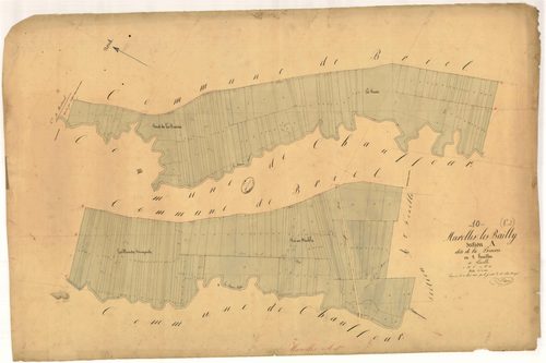 Marolles-les-Bailly, section A dite de la Prairie, feuille n° 1, parcelles n°1-217
