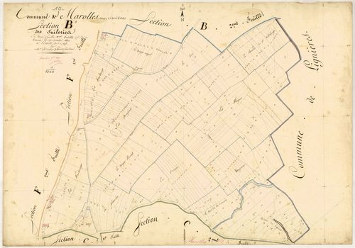 Marolles-sous-Lignières, section B dite des tuilleries, feuille n° 3