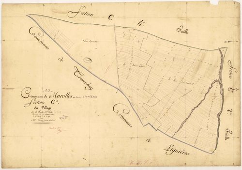 Marolles-sous-Lignières, section C dite du village, feuille n° 3