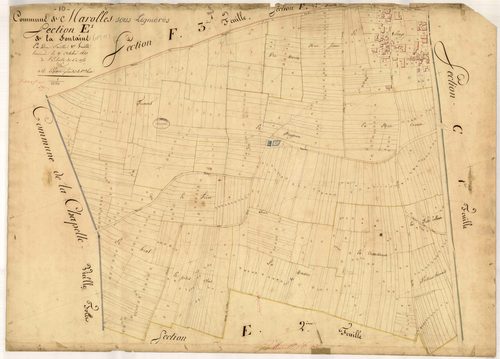 Marolles-sous-Lignières, section E dite la Fontaine, feuille n° 1