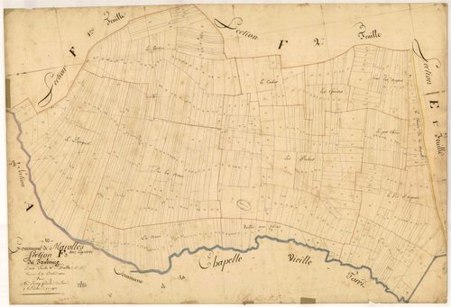 Marolles-sous-Lignières, section F dite du Faubourg, feuille n° 3