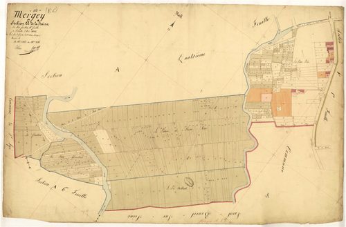 Mergey, section A dite de la prairie, feuille n° 5, parcelles n°2262 à 2626